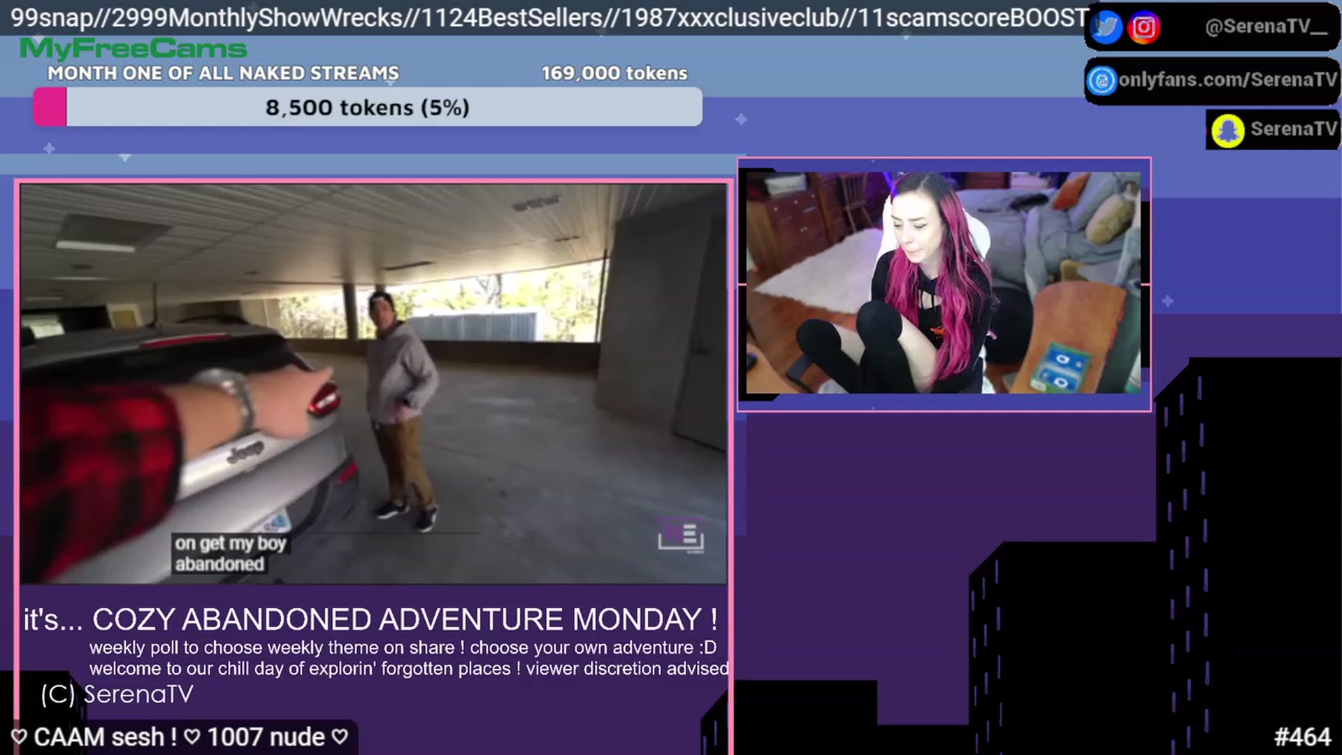 Gallery image thumbnail from serenatv's myfreecams stream on, 02/27/2023, 21:17 image 16 of 20
