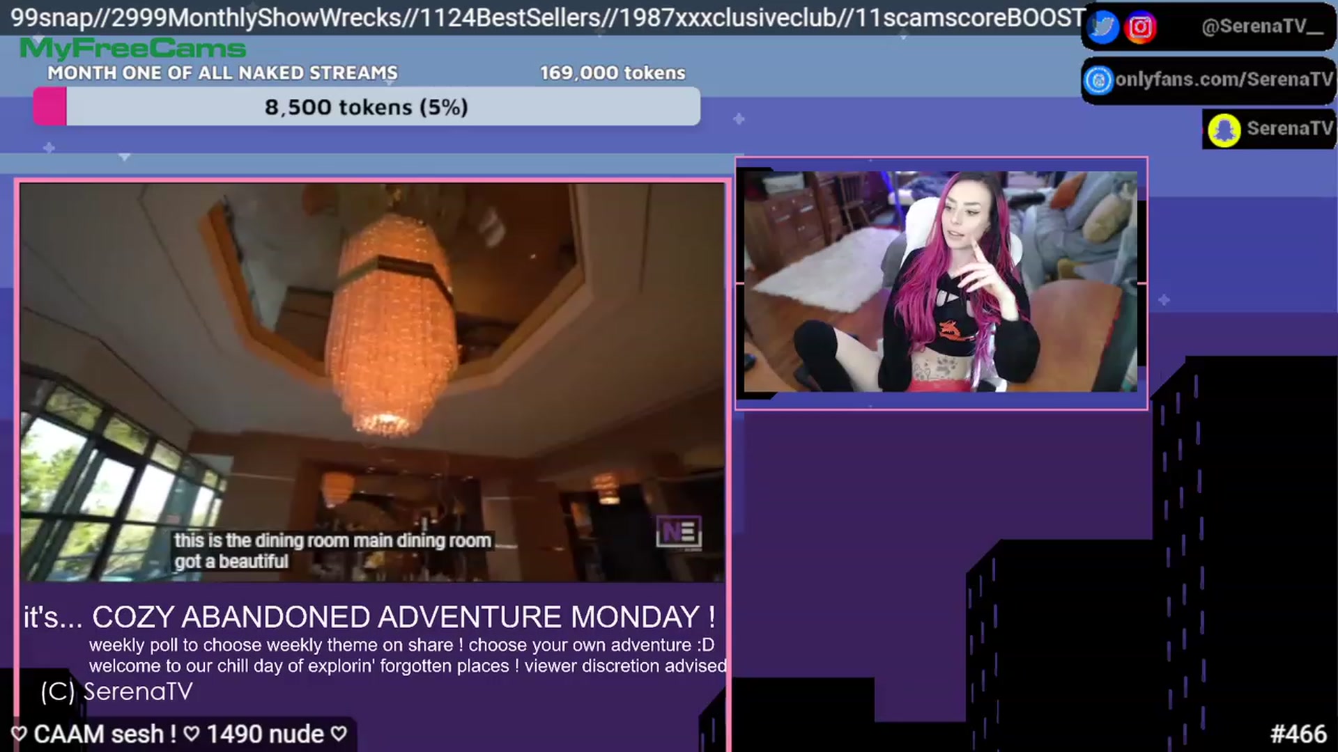 Gallery image thumbnail from serenatv's myfreecams stream on, 02/27/2023, 21:17 image 11 of 20