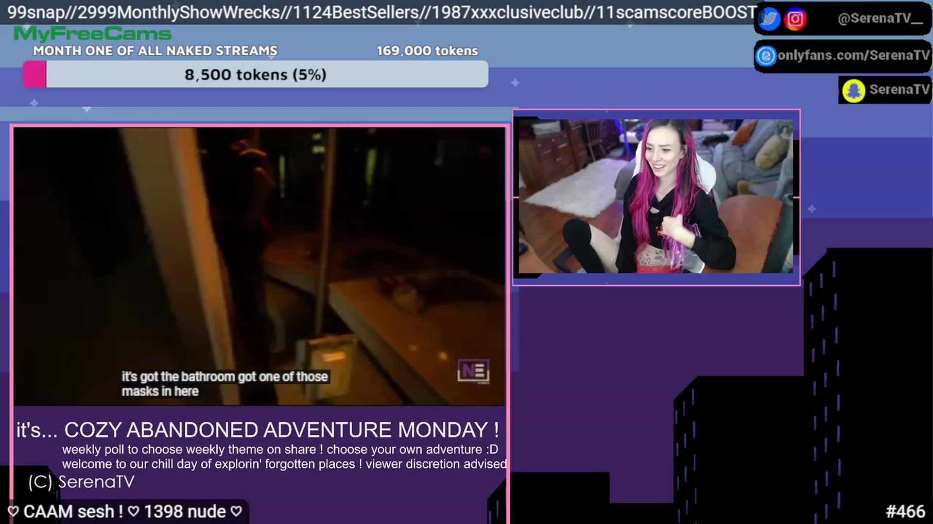 Gallery image thumbnail from serenatv's myfreecams stream on, 02/27/2023, 21:17 image 12 of 20