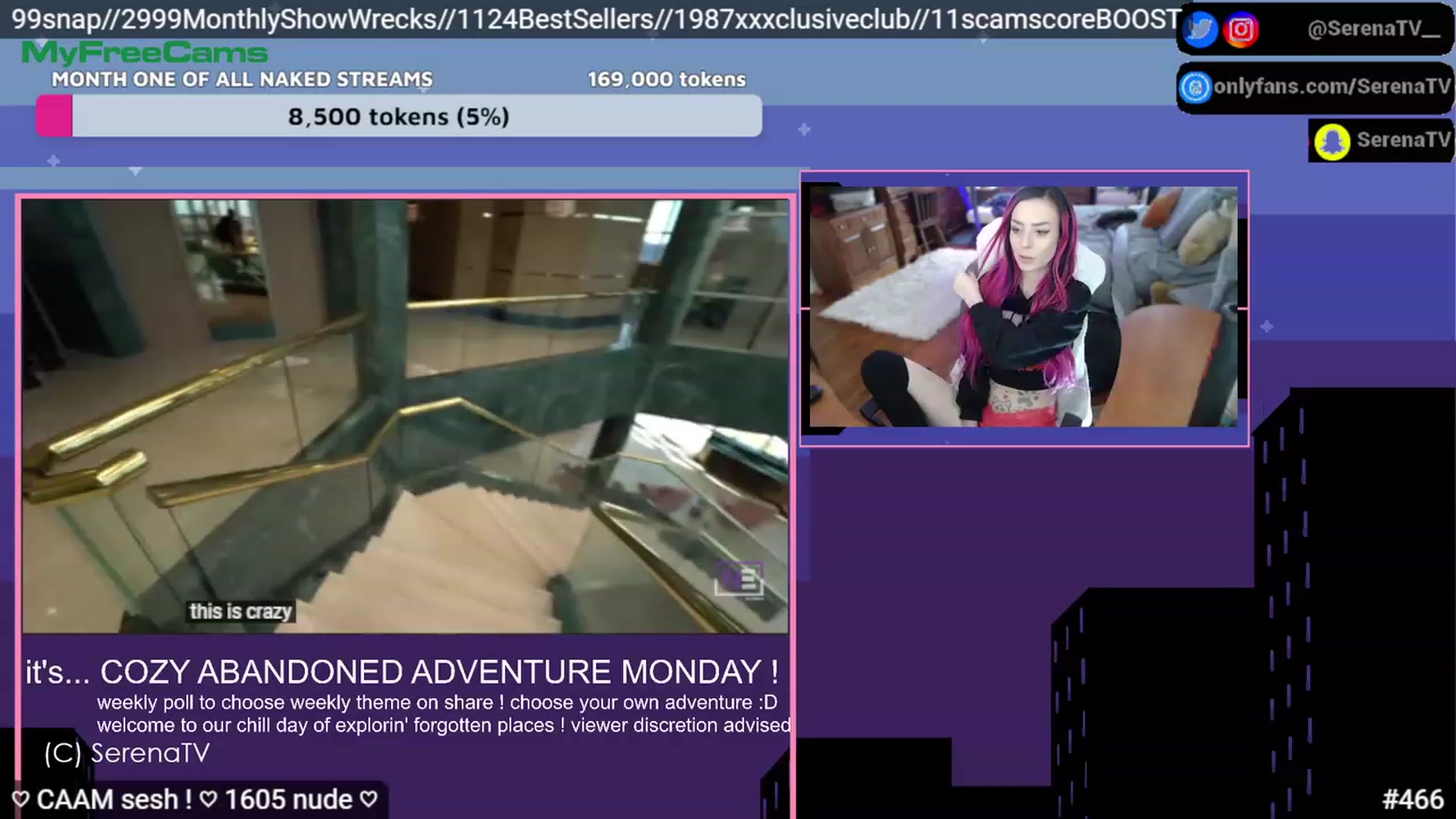 Gallery image thumbnail from serenatv's myfreecams stream on, 02/27/2023, 21:17 image 10 of 20