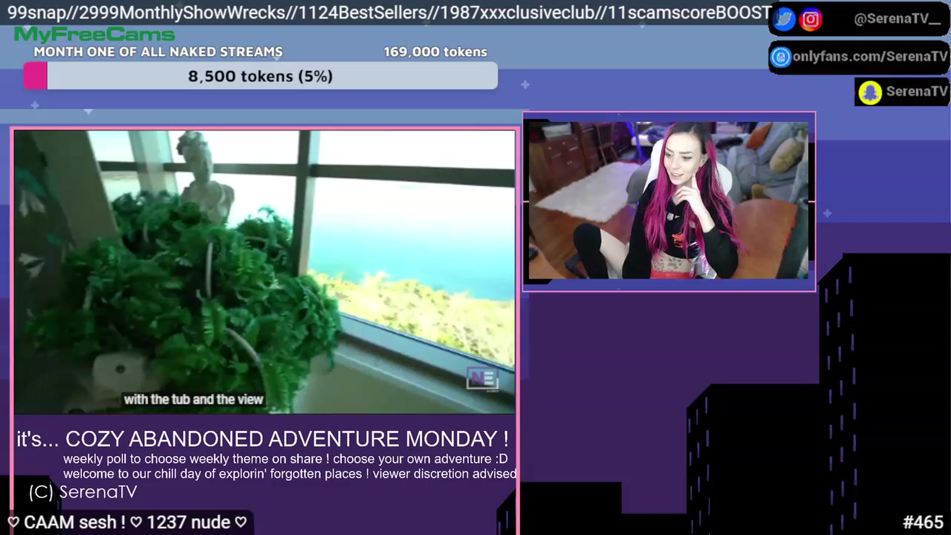 Gallery image thumbnail from serenatv's myfreecams stream on, 02/27/2023, 21:17 image 14 of 20