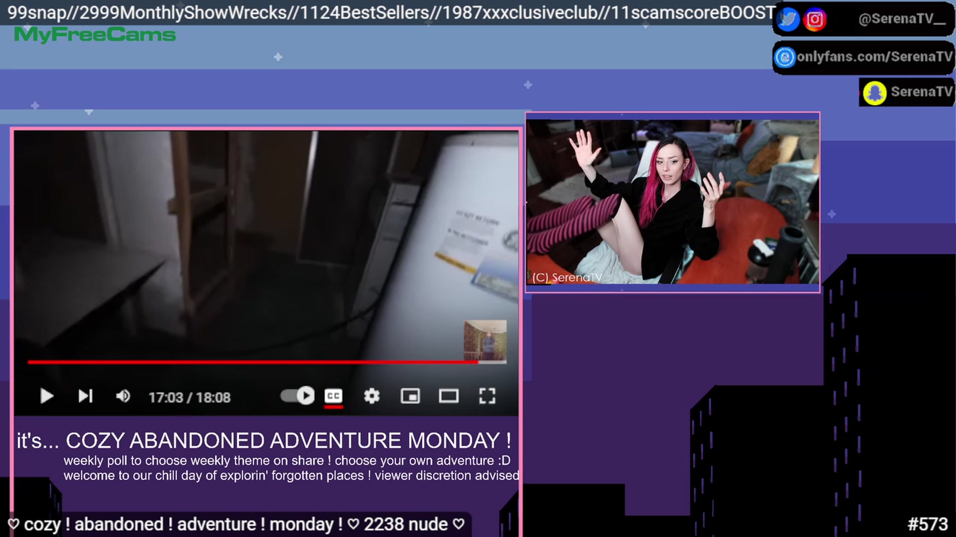 Gallery image thumbnail from serenatv's myfreecams stream on, 03/06/2023, 21:16 image 9 of 20