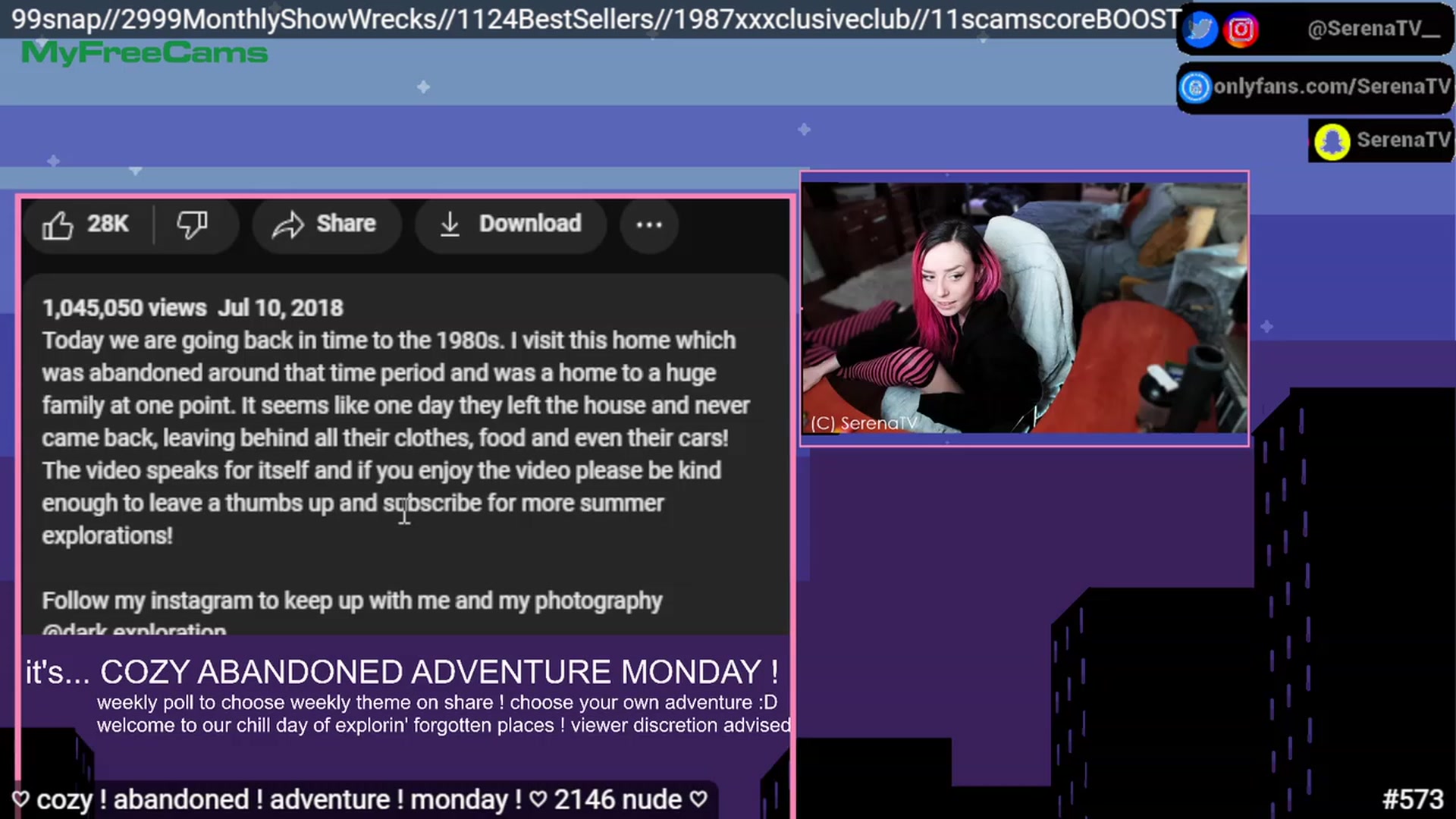 Gallery image thumbnail from serenatv's myfreecams stream on, 03/06/2023, 21:16 image 11 of 20