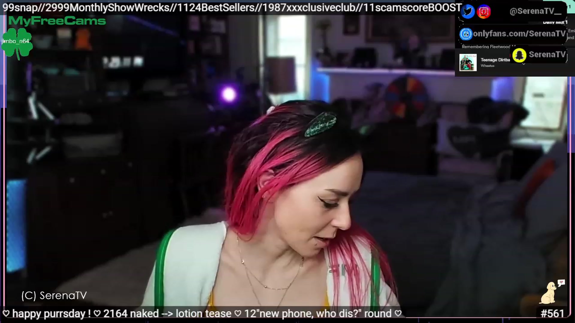 Gallery image thumbnail from serenatv's myfreecams stream on, 03/09/2023, 21:21 image 9 of 20