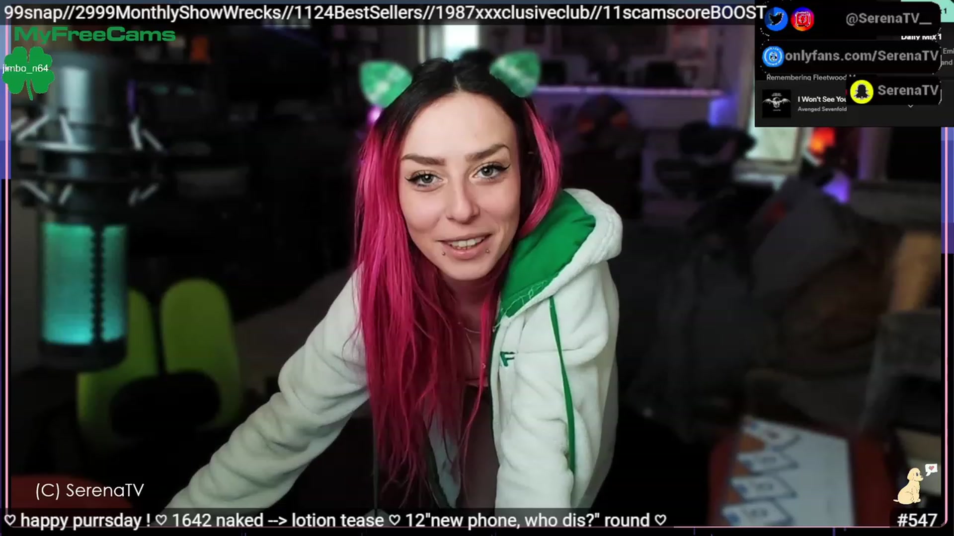 Gallery image thumbnail from serenatv's myfreecams stream on, 03/09/2023, 21:21 image 16 of 20