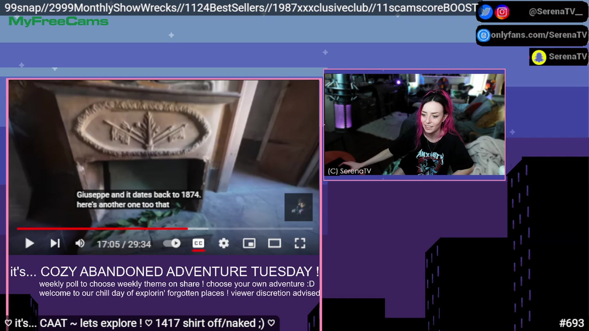 Gallery image thumbnail from serenatv's myfreecams stream on, 03/14/2023, 20:52 image 13 of 20