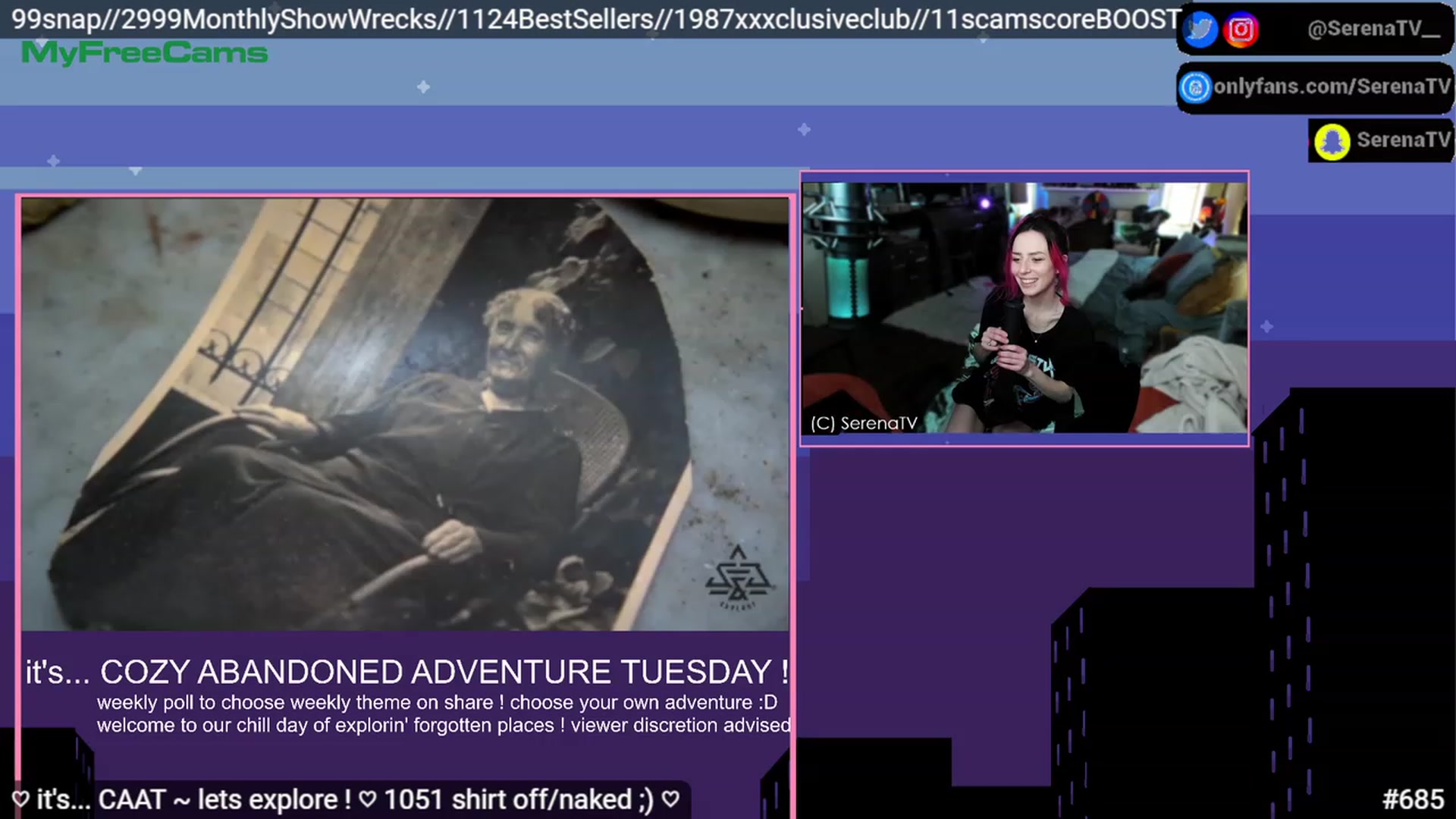 Gallery image thumbnail from serenatv's myfreecams stream on, 03/14/2023, 20:52 image 18 of 20