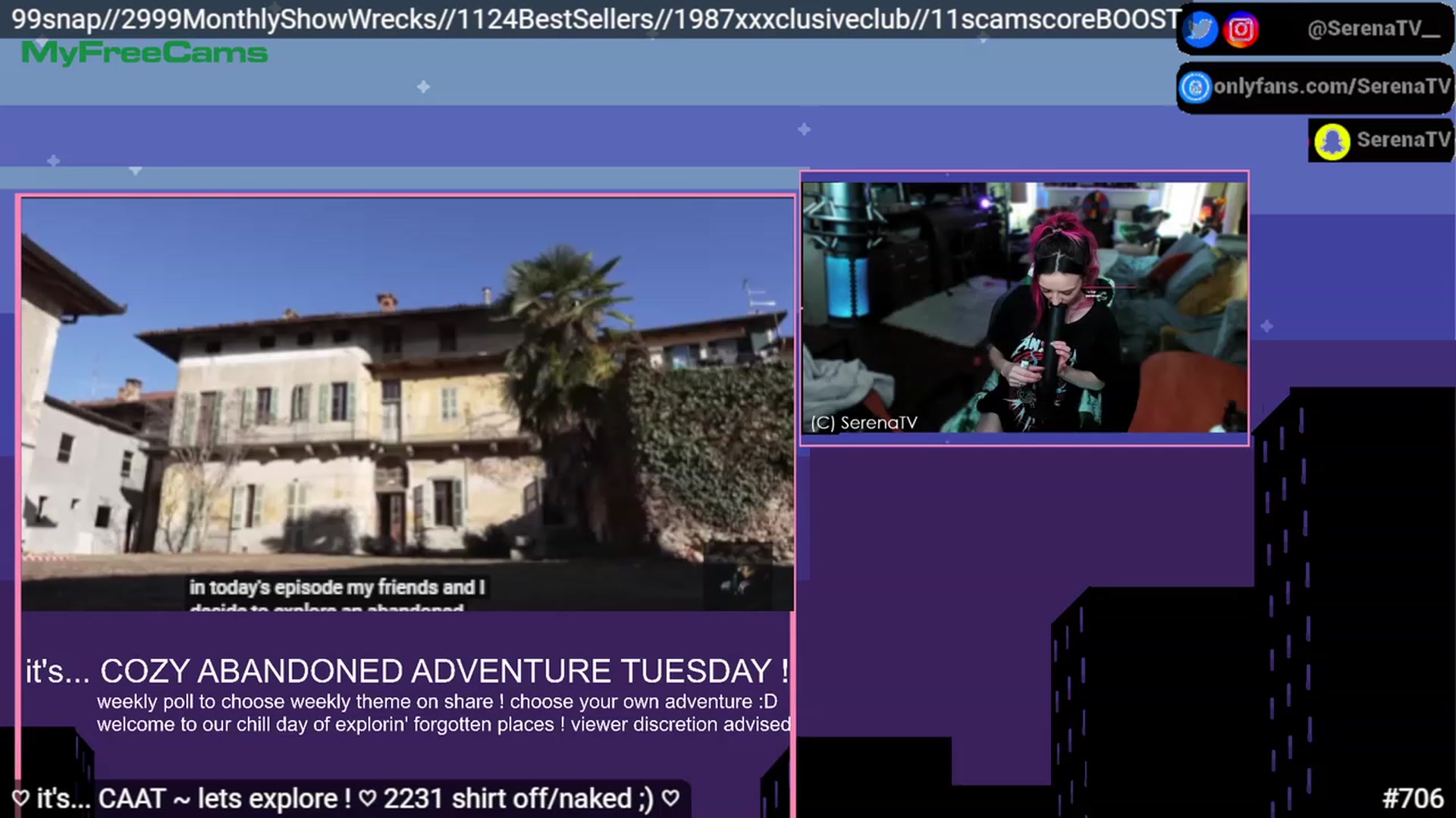 Gallery image thumbnail from serenatv's myfreecams stream on, 03/14/2023, 20:52 image 7 of 20