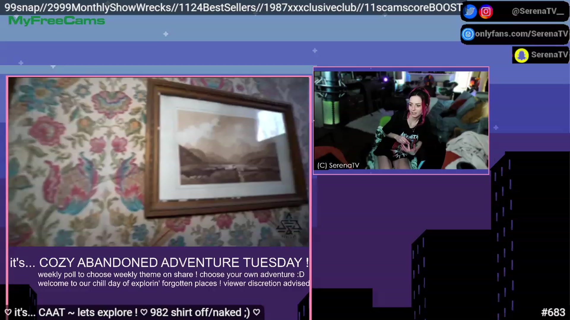 Gallery image thumbnail from serenatv's myfreecams stream on, 03/14/2023, 20:52 image 19 of 20
