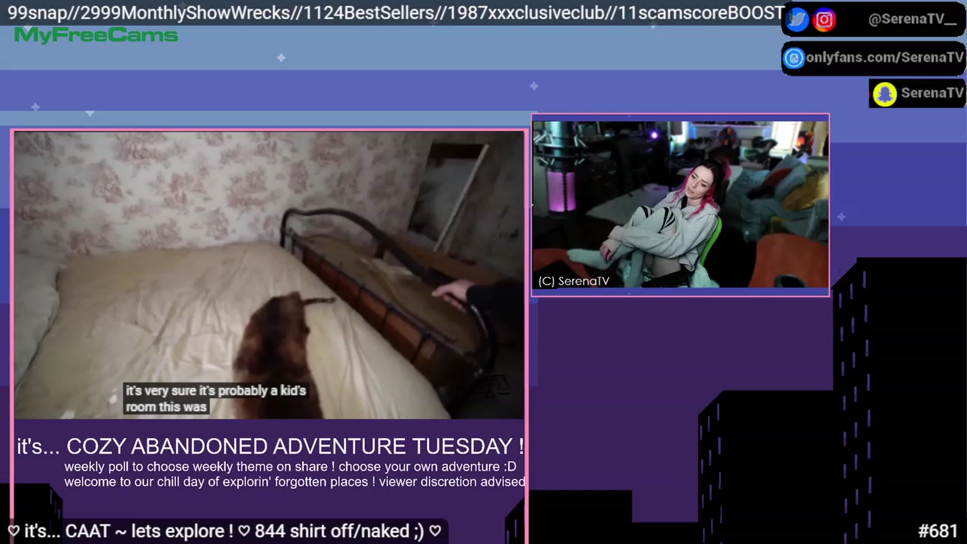 Gallery image thumbnail from serenatv's myfreecams stream on, 03/14/2023, 21:16 image 1 of 20