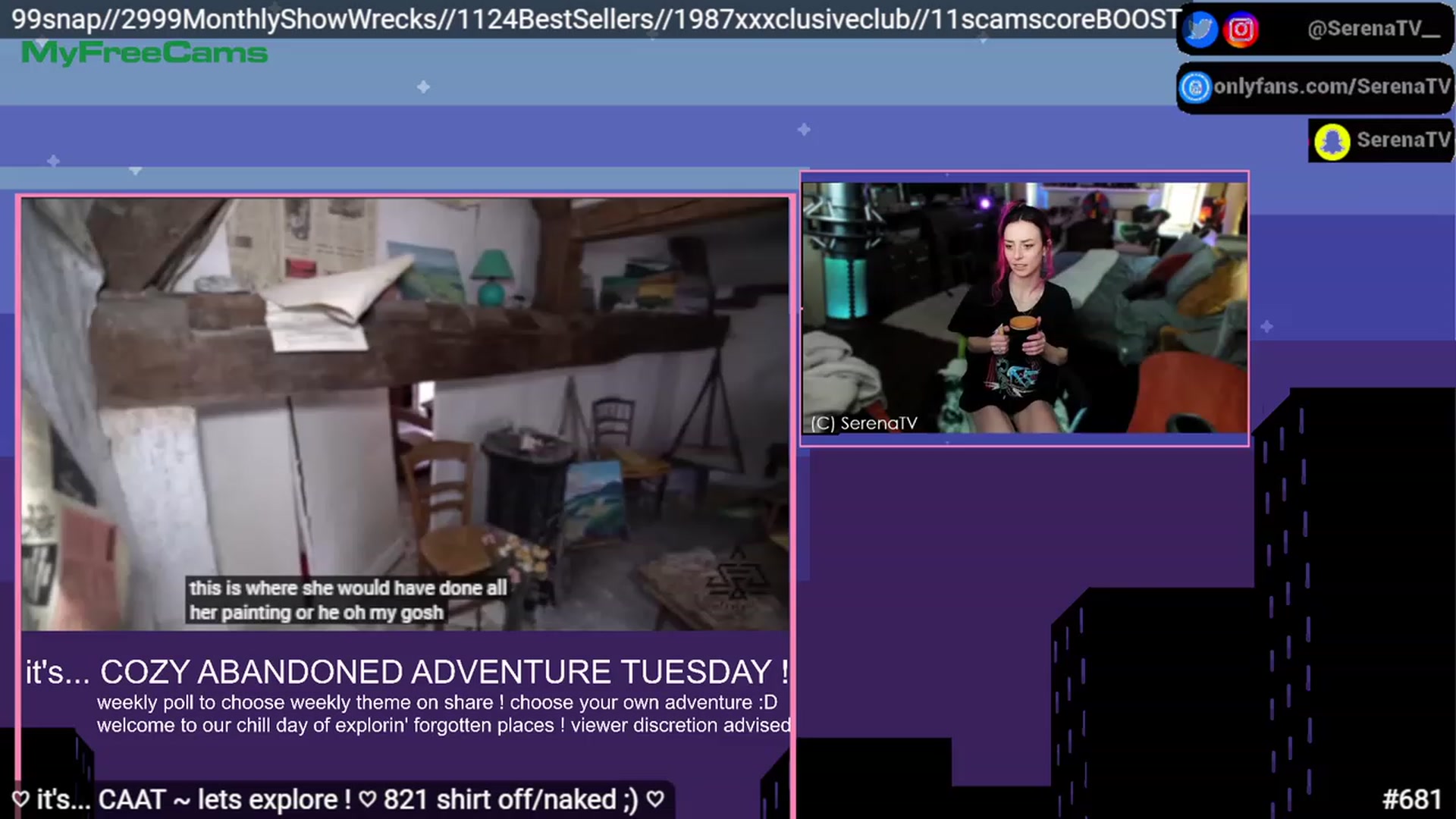 Gallery image thumbnail from serenatv's myfreecams stream on, 03/14/2023, 21:16 image 3 of 20