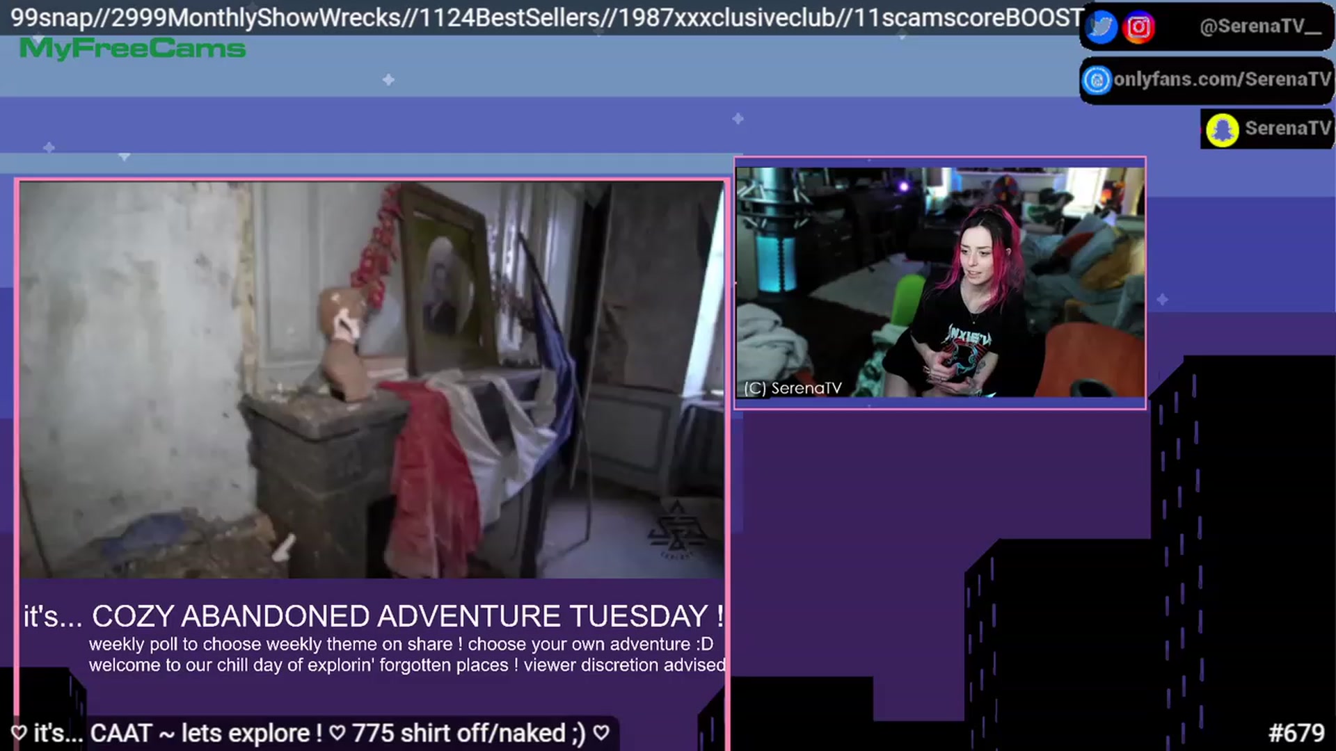 Gallery image thumbnail from serenatv's myfreecams stream on, 03/14/2023, 21:16 image 8 of 20