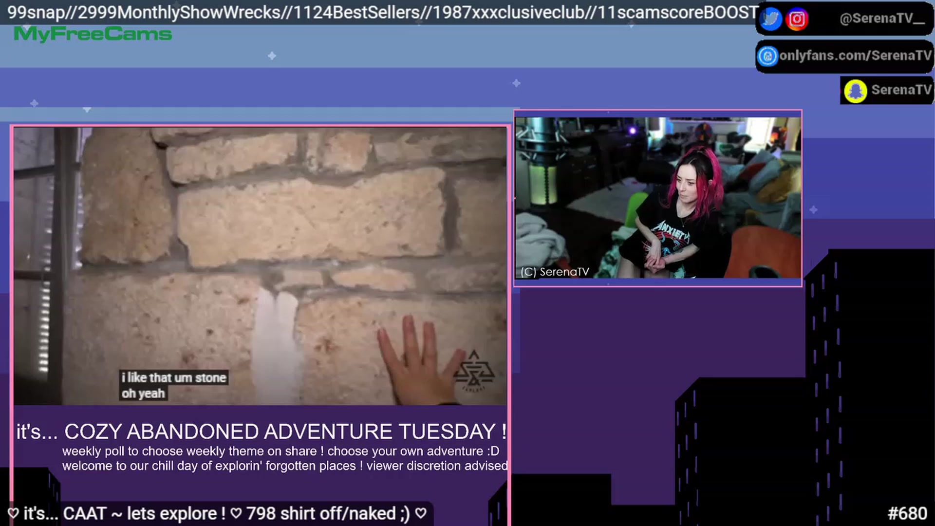 Gallery image thumbnail from serenatv's myfreecams stream on, 03/14/2023, 21:16 image 7 of 20