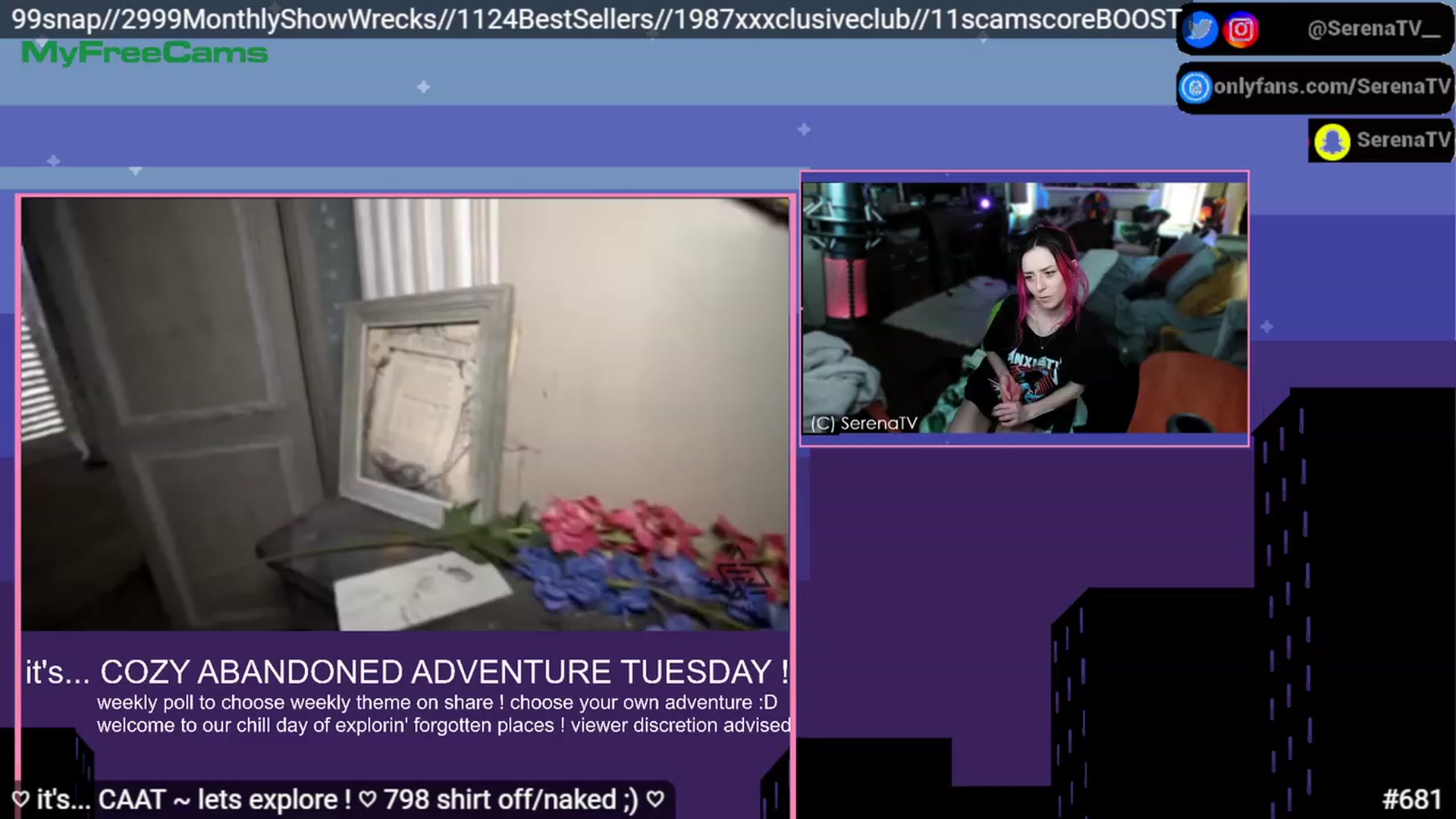 Gallery image thumbnail from serenatv's myfreecams stream on, 03/14/2023, 21:16 image 6 of 20