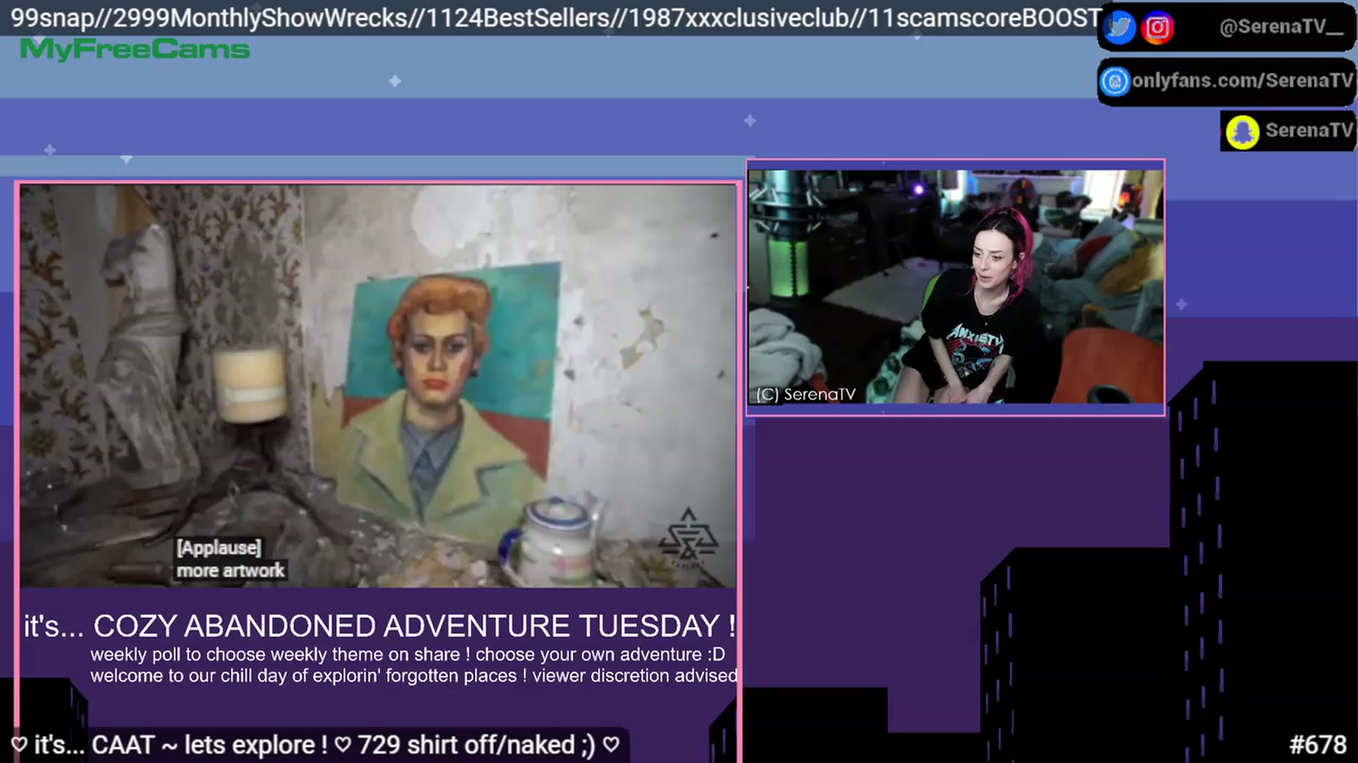 Gallery image thumbnail from serenatv's myfreecams stream on, 03/14/2023, 21:16 image 12 of 20