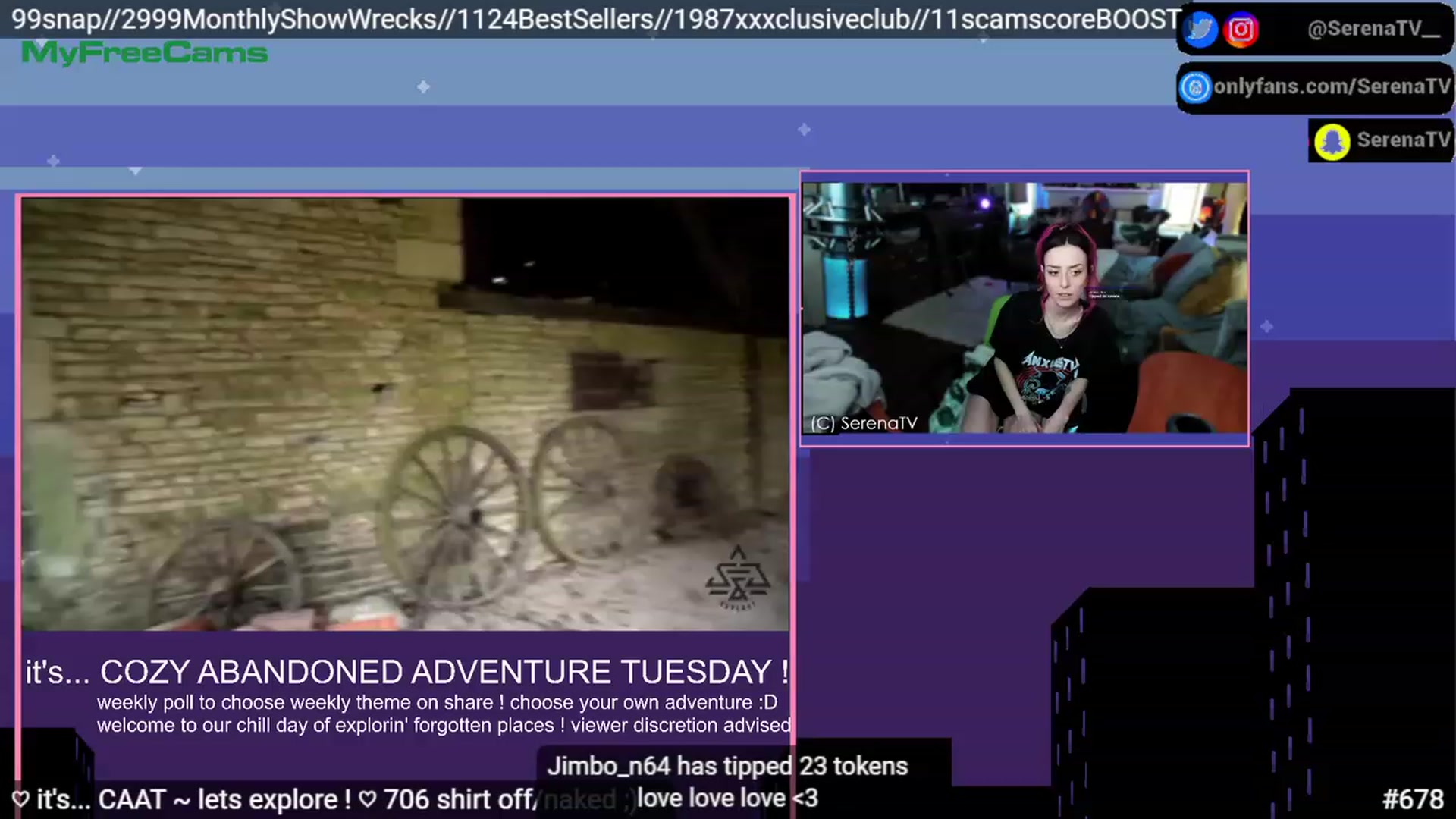 Gallery image thumbnail from serenatv's myfreecams stream on, 03/14/2023, 21:16 image 13 of 20