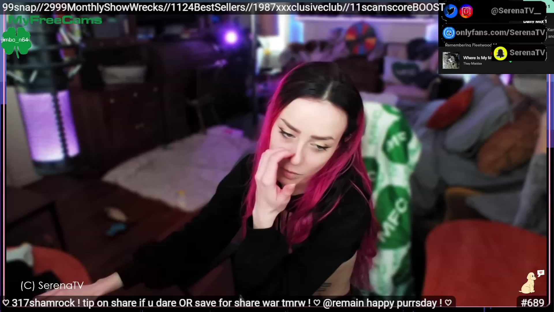 Gallery image thumbnail from serenatv's myfreecams stream on, 03/16/2023, 20:24 image 8 of 20