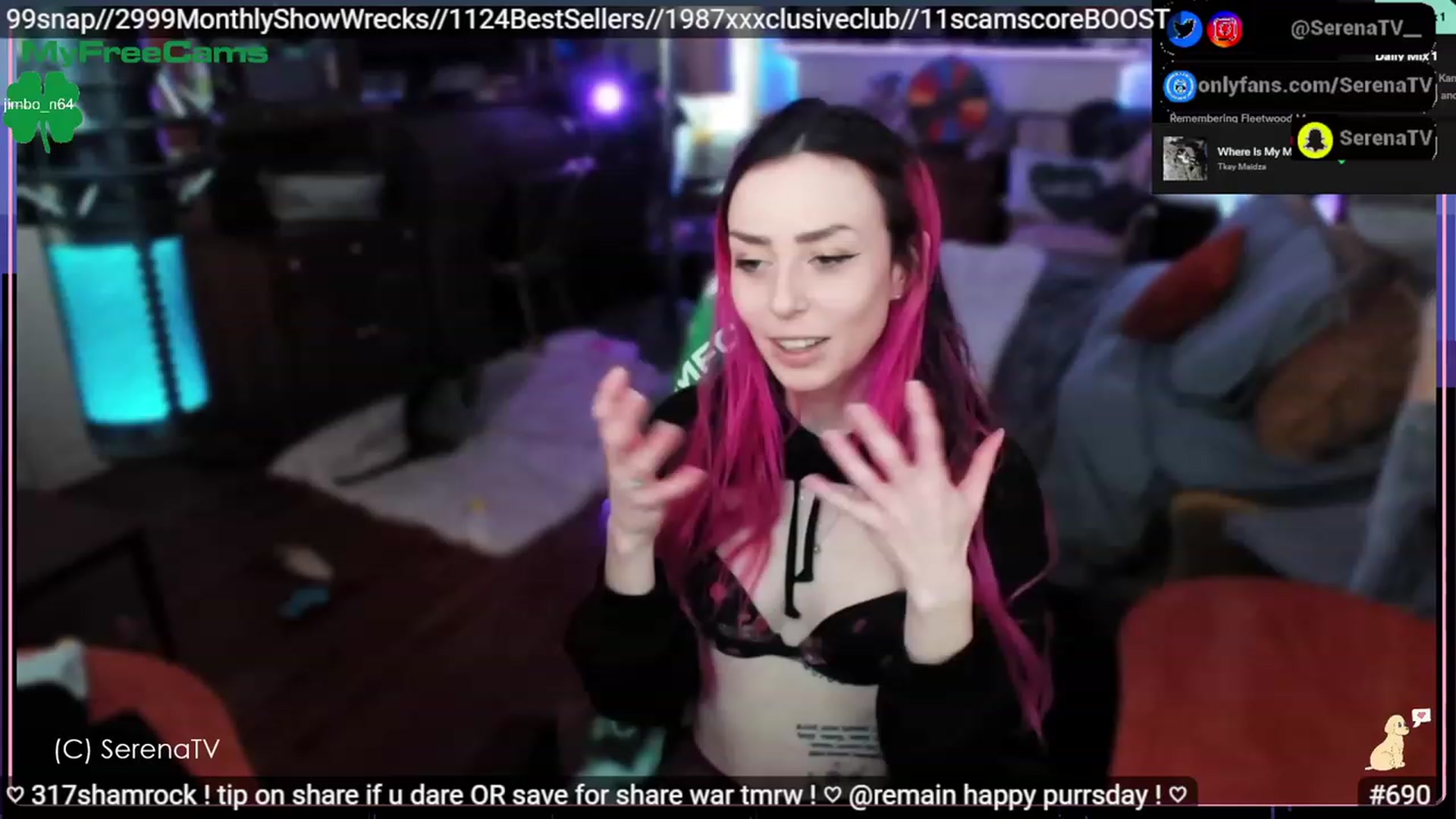 Gallery image thumbnail from serenatv's myfreecams stream on, 03/16/2023, 20:24 image 2 of 20