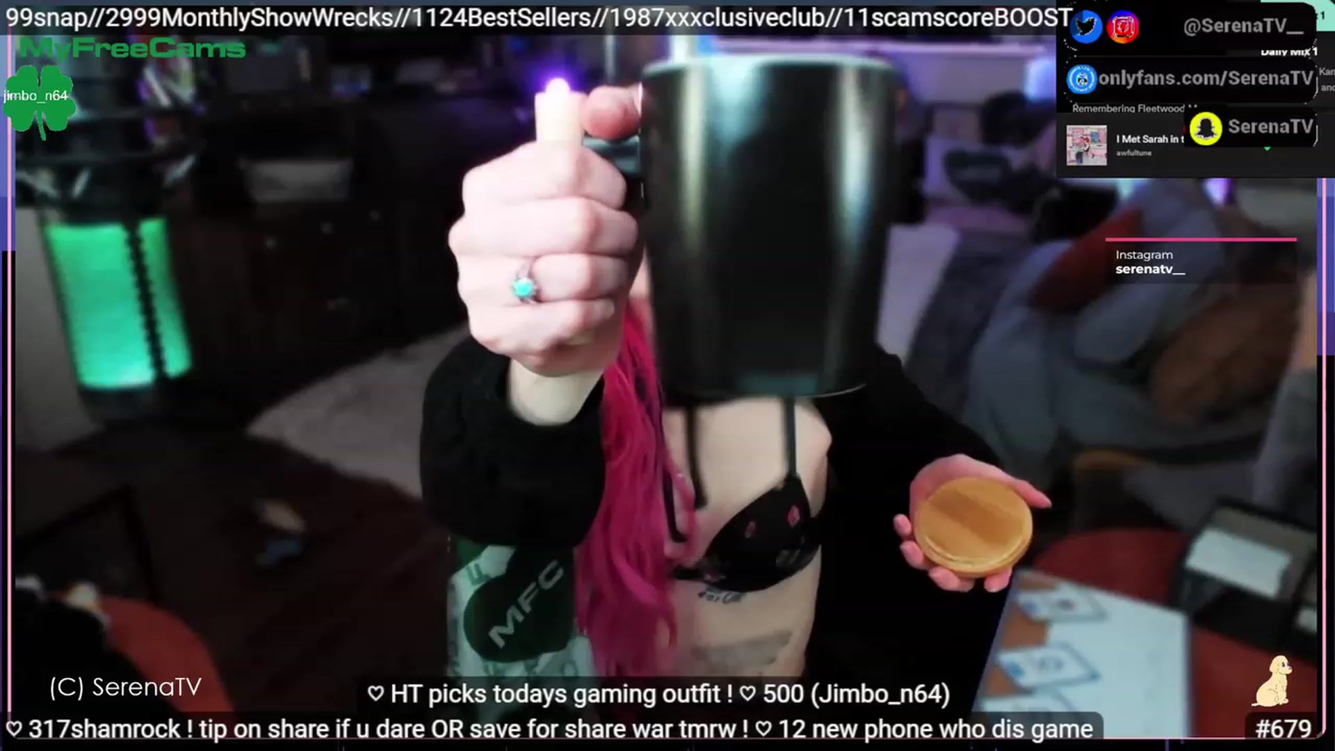 Gallery image thumbnail from serenatv's myfreecams stream on, 03/16/2023, 21:14 image 3 of 20
