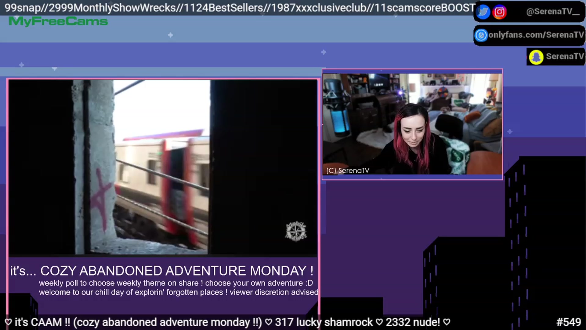 Gallery image thumbnail from serenatv's myfreecams stream on, 03/27/2023, 19:15 image 7 of 20