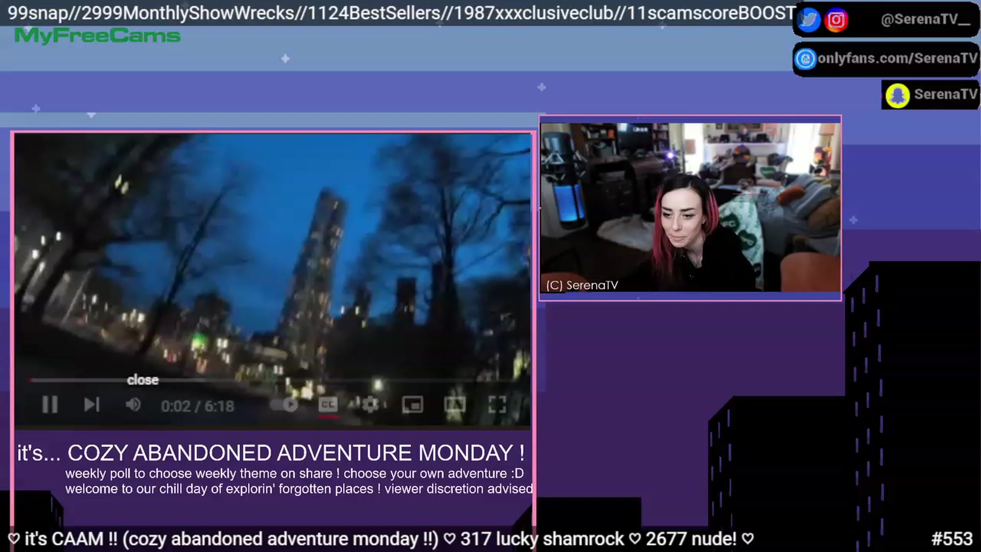 Gallery image thumbnail from serenatv's myfreecams stream on, 03/27/2023, 19:15 image 1 of 20