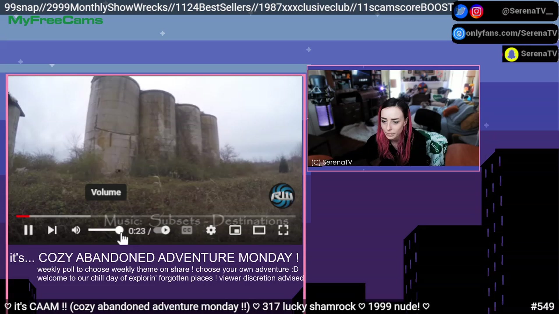 Gallery image thumbnail from serenatv's myfreecams stream on, 03/27/2023, 19:15 image 9 of 20