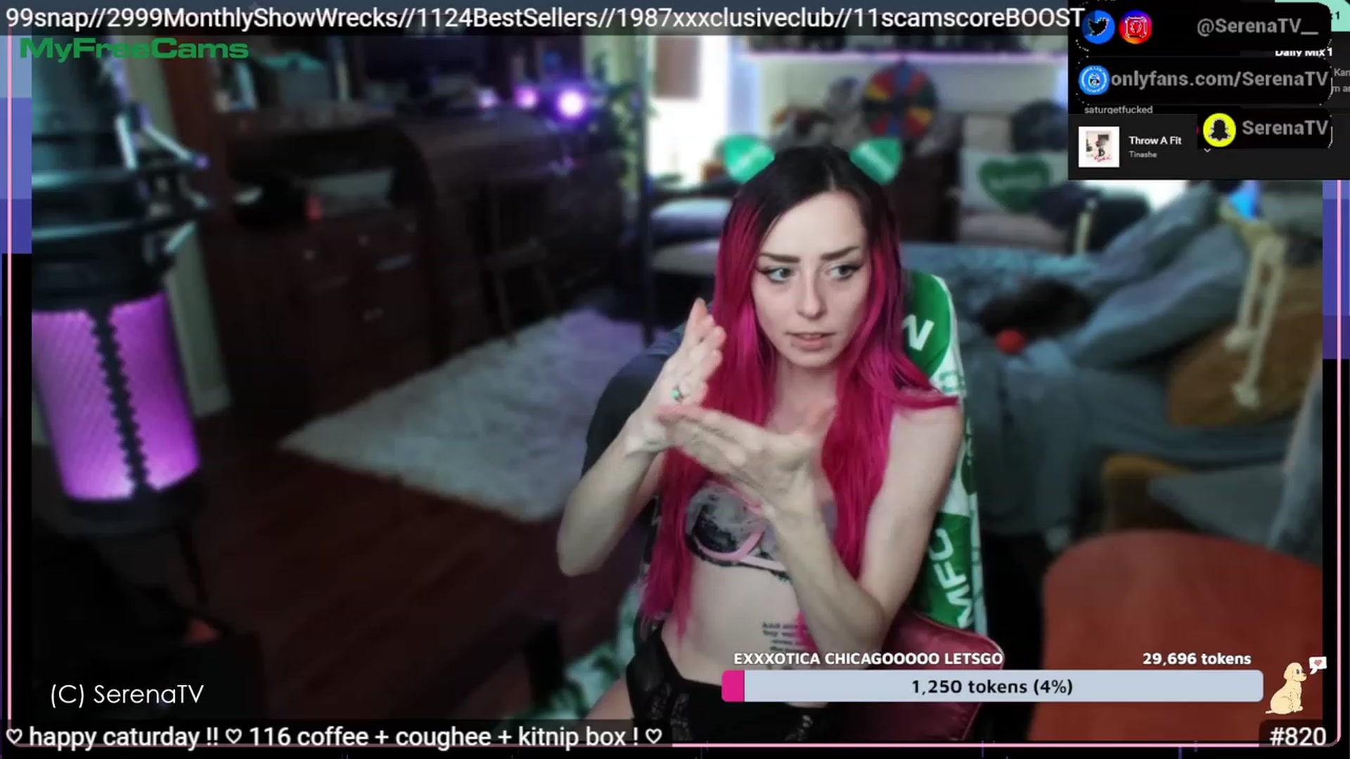 Gallery image thumbnail from serenatv's myfreecams stream on, 04/08/2023, 20:34 image 4 of 20
