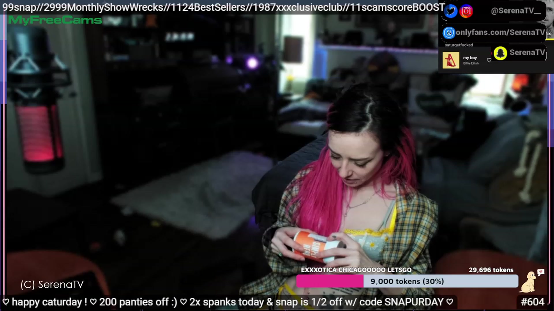 Gallery image thumbnail from serenatv's myfreecams stream on, 04/15/2023, 20:30 image 1 of 20