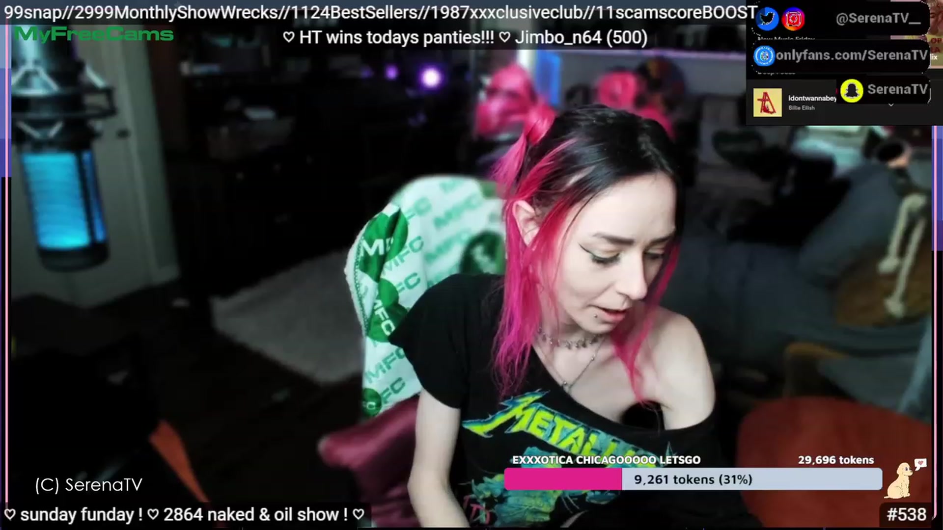 Gallery image thumbnail from serenatv's myfreecams stream on, 04/16/2023, 20:58 image 19 of 20