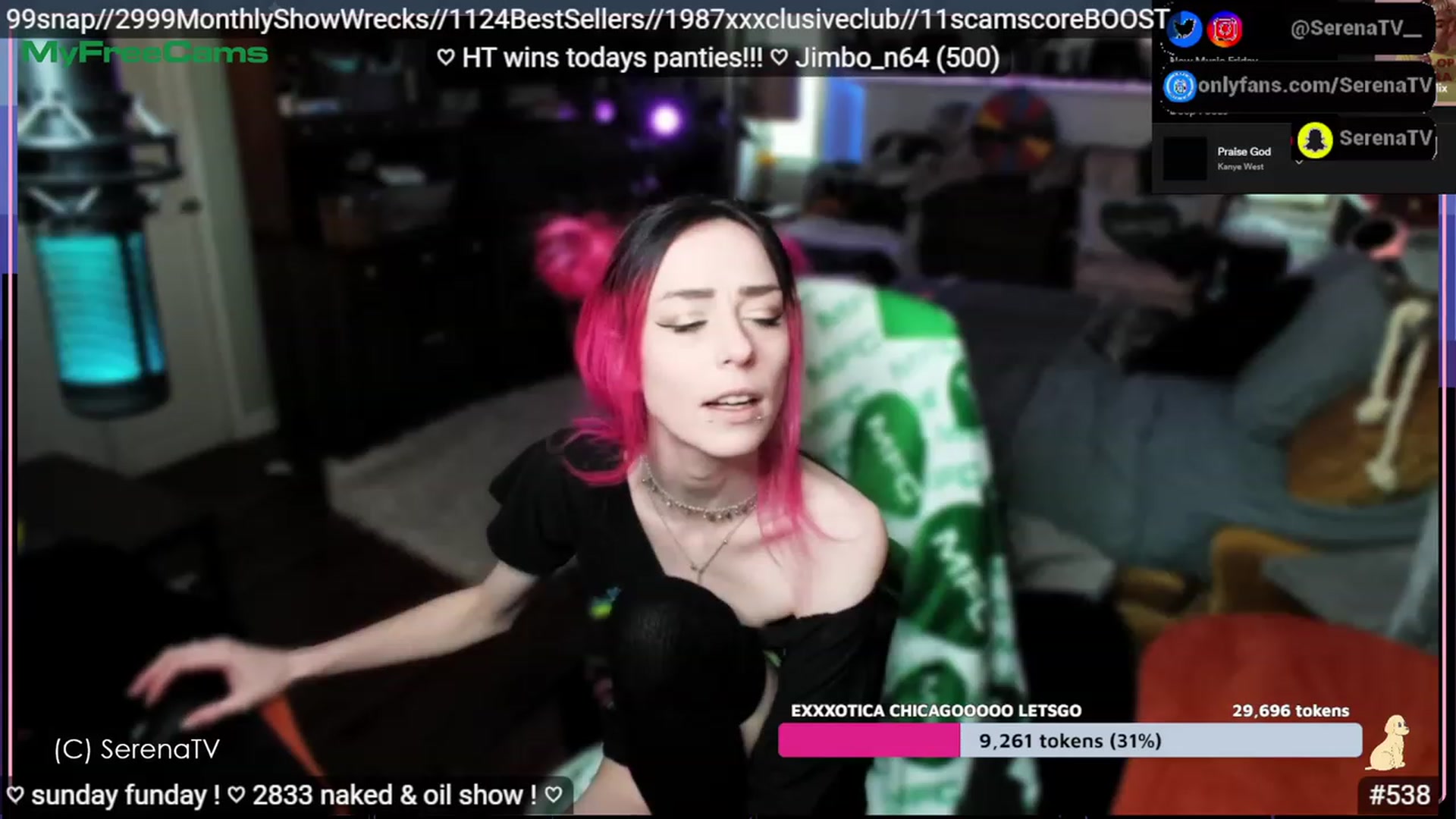 Gallery image thumbnail from serenatv's myfreecams stream on, 04/16/2023, 20:58 image 20 of 20
