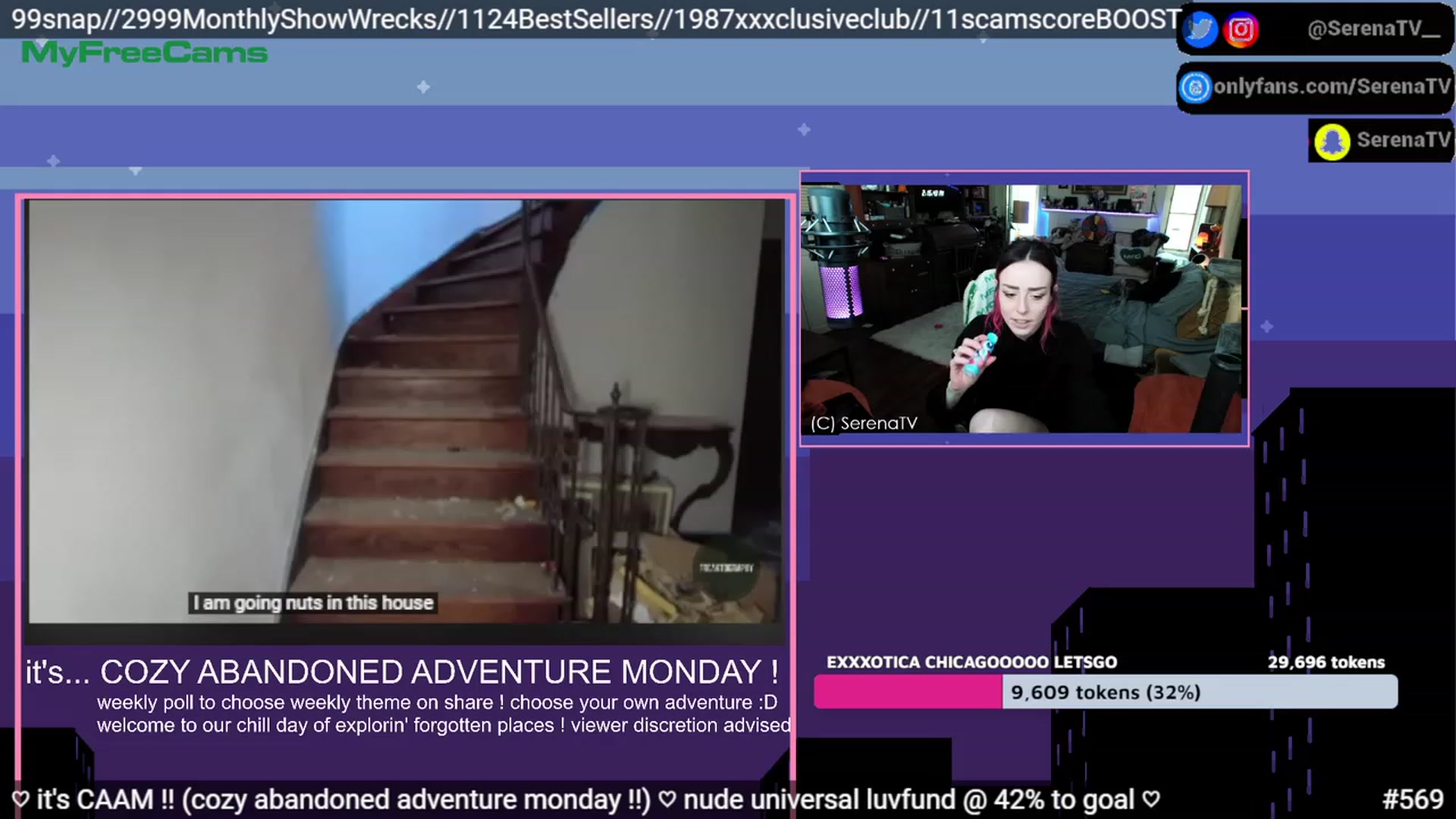 Gallery image thumbnail from serenatv's myfreecams stream on, 04/17/2023, 20:15 image 8 of 20
