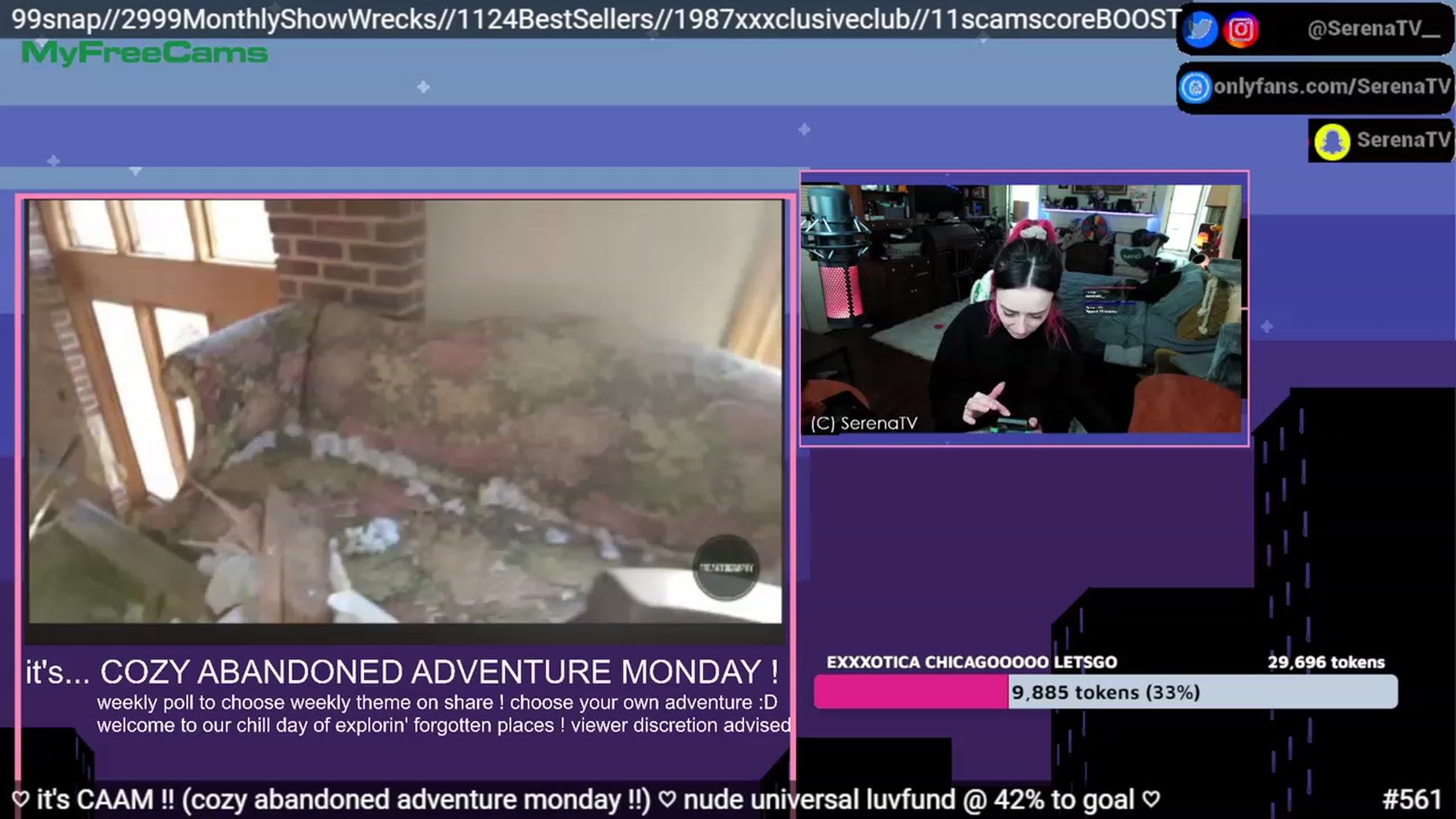 Gallery image thumbnail from serenatv's myfreecams stream on, 04/17/2023, 20:15 image 9 of 20