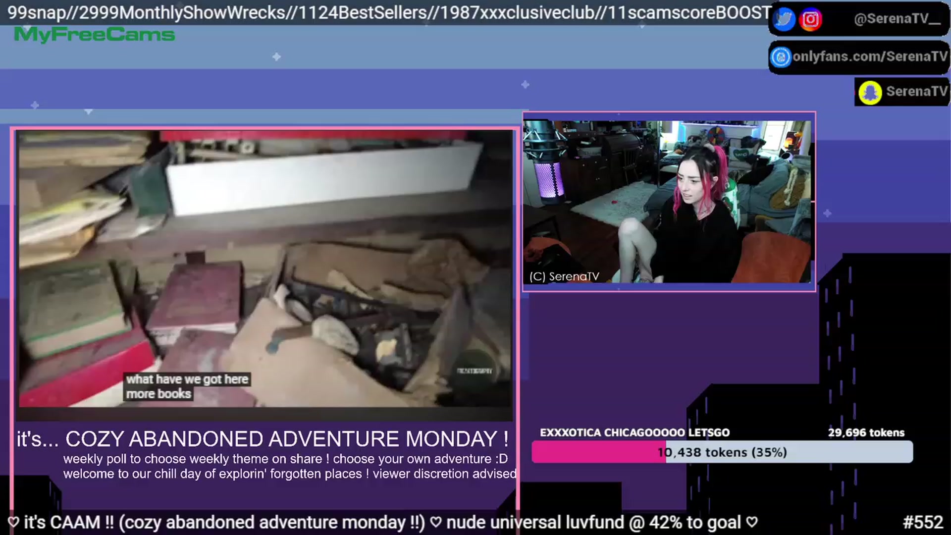 Gallery image thumbnail from serenatv's myfreecams stream on, 04/17/2023, 20:15 image 12 of 20