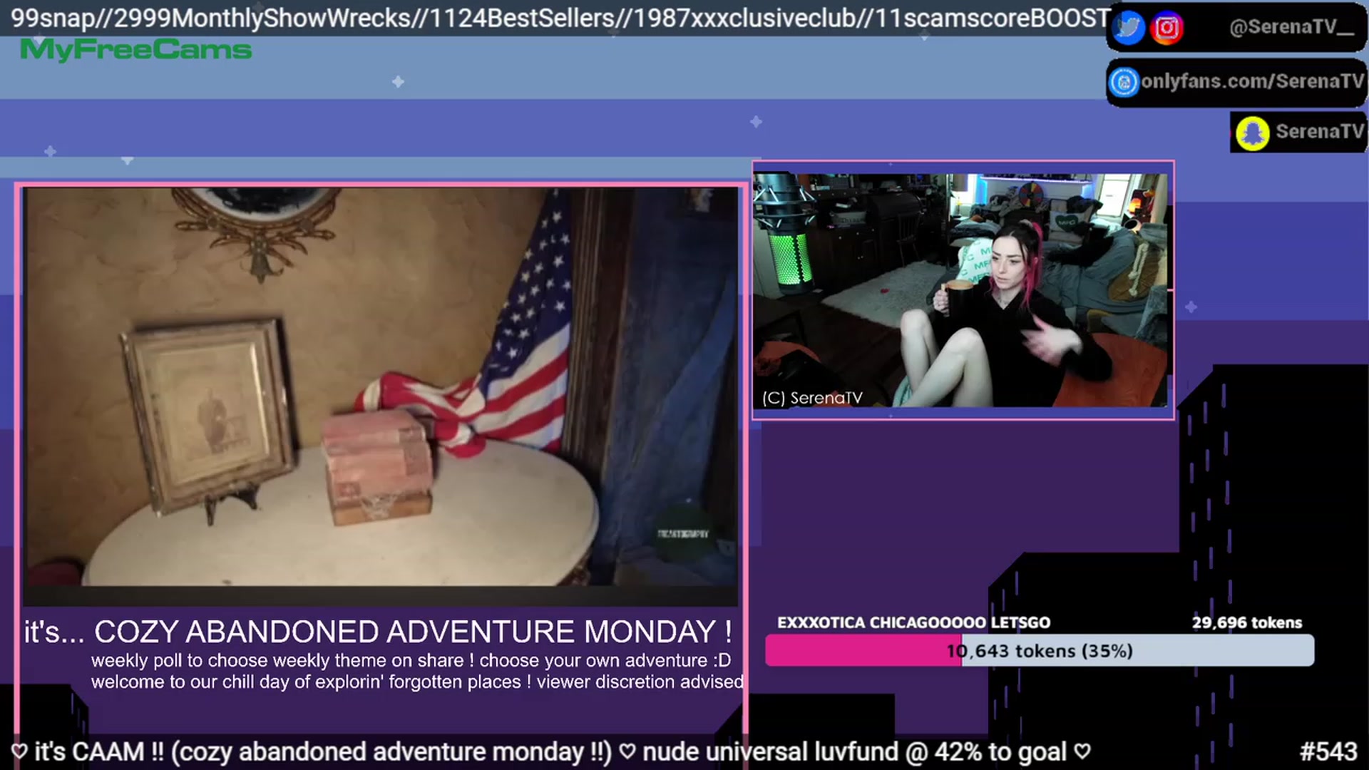 Gallery image thumbnail from serenatv's myfreecams stream on, 04/17/2023, 20:15 image 15 of 20