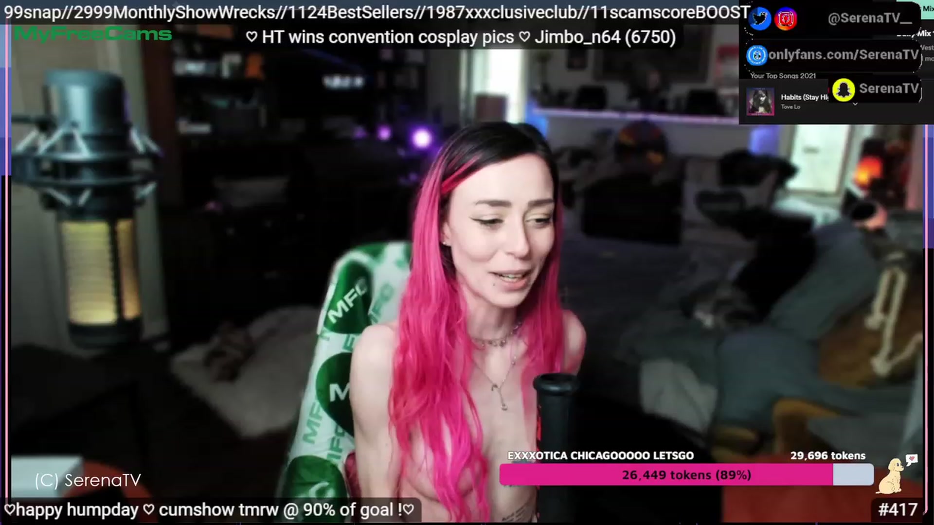 Gallery image thumbnail from serenatv's myfreecams stream on, 04/19/2023, 22:54 image 12 of 20
