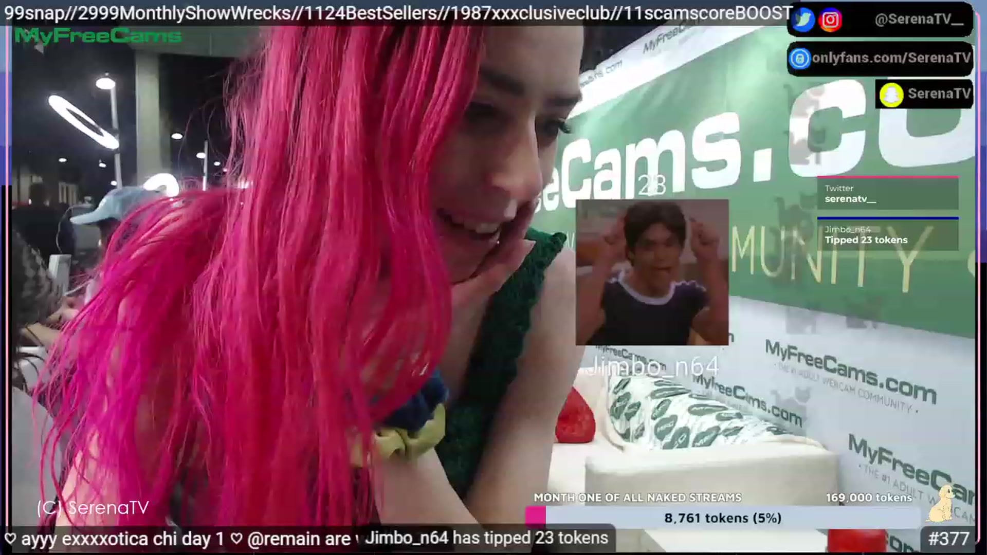 Gallery image thumbnail from serenatv's myfreecams stream on, 04/22/2023, 03:45 image 6 of 20