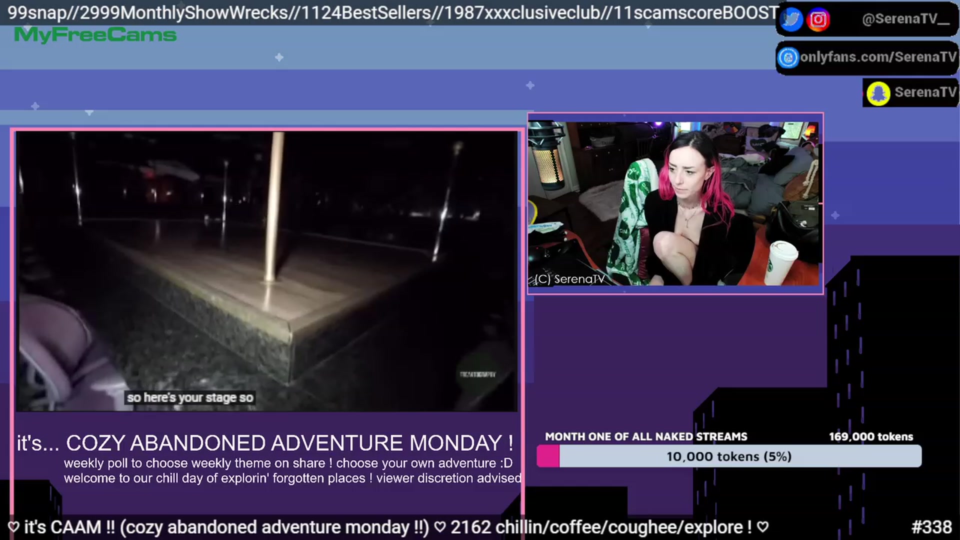 Gallery image thumbnail from serenatv's myfreecams stream on, 04/25/2023, 24:18 image 16 of 20