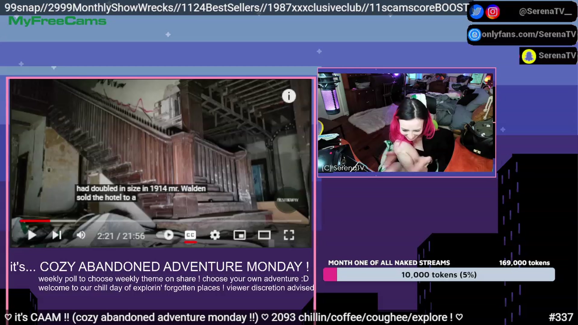 Gallery image thumbnail from serenatv's myfreecams stream on, 04/25/2023, 24:18 image 20 of 20