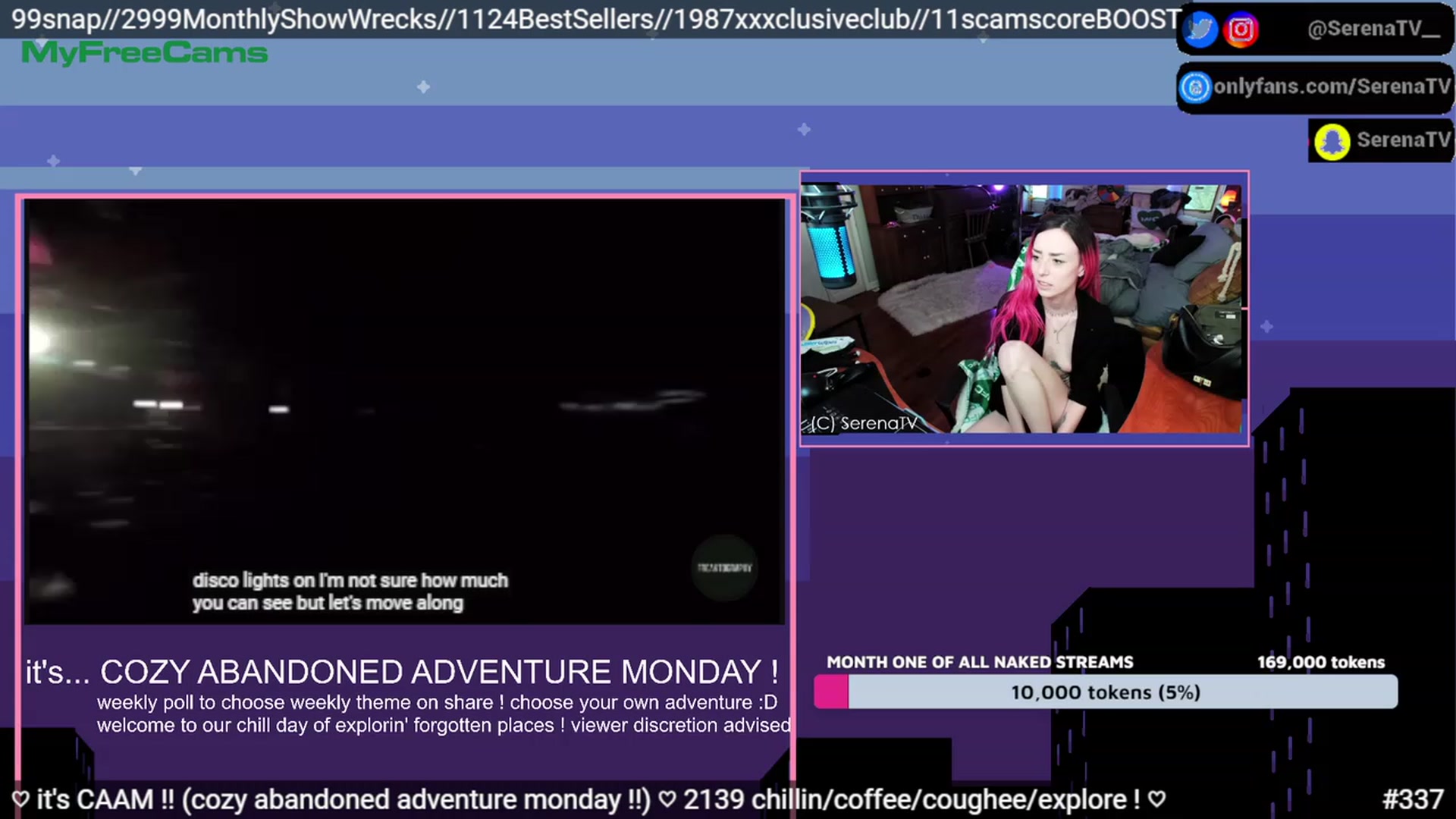 Gallery image thumbnail from serenatv's myfreecams stream on, 04/25/2023, 24:18 image 17 of 20