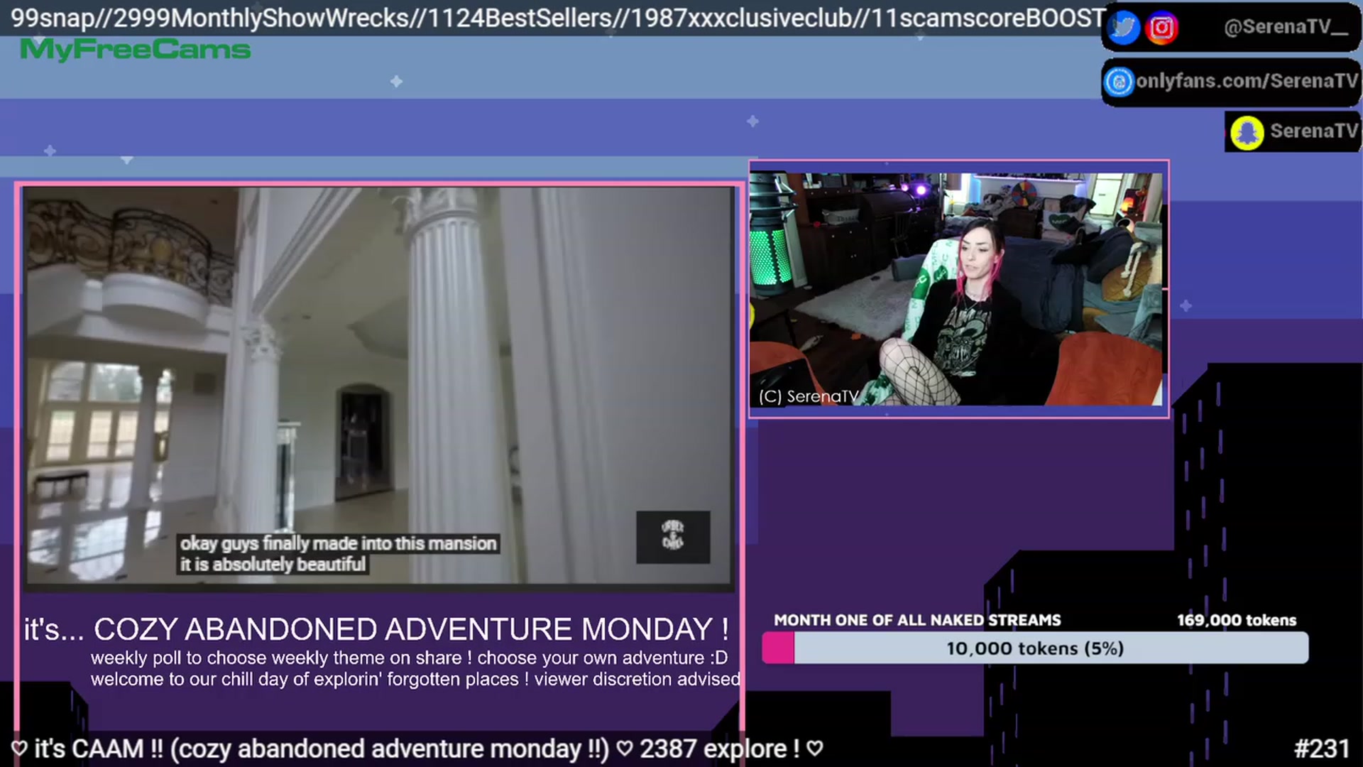 Gallery image thumbnail from serenatv's myfreecams stream on, 05/01/2023, 20:42 image 2 of 20