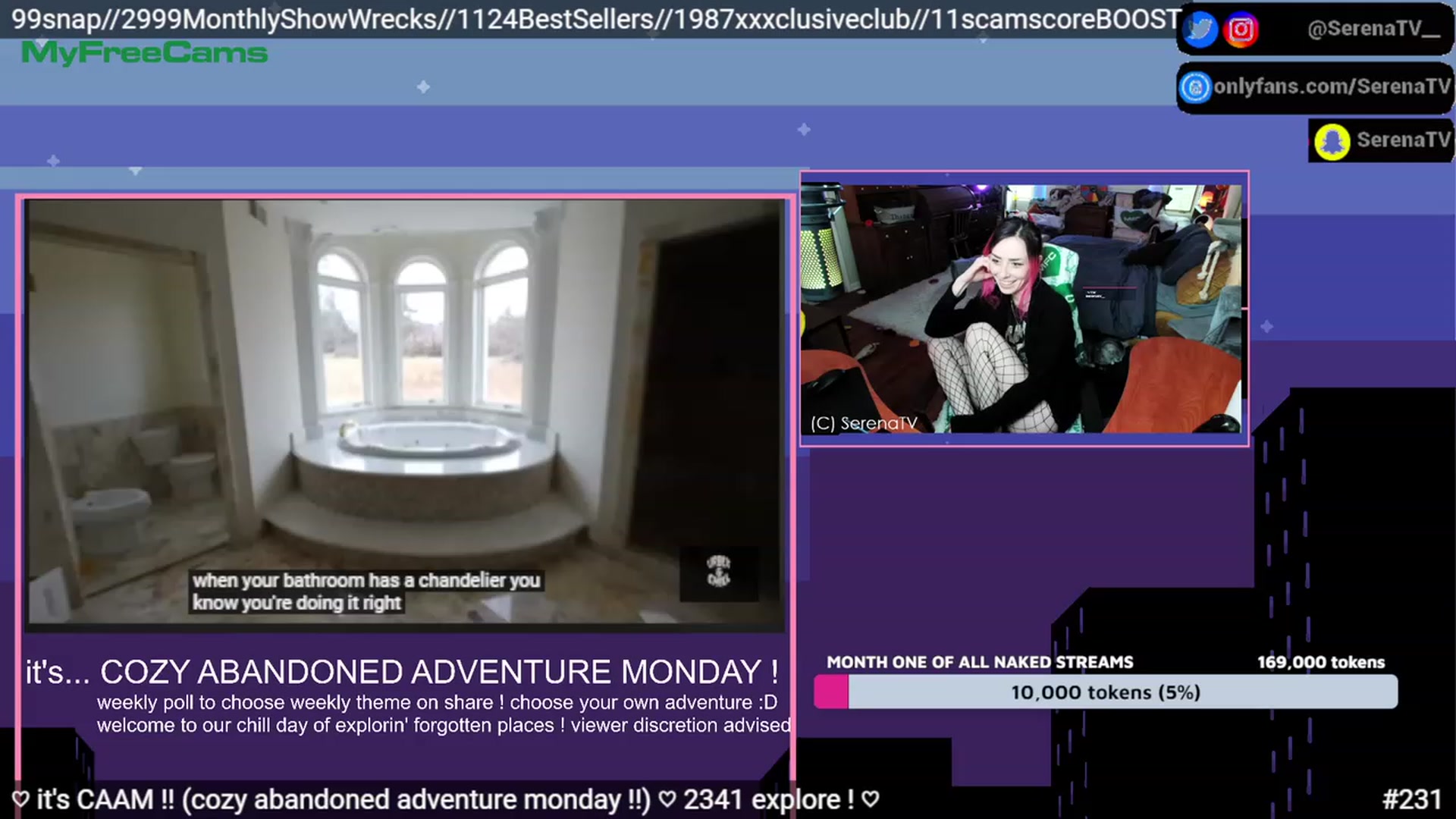 Gallery image thumbnail from serenatv's myfreecams stream on, 05/01/2023, 20:42 image 4 of 20