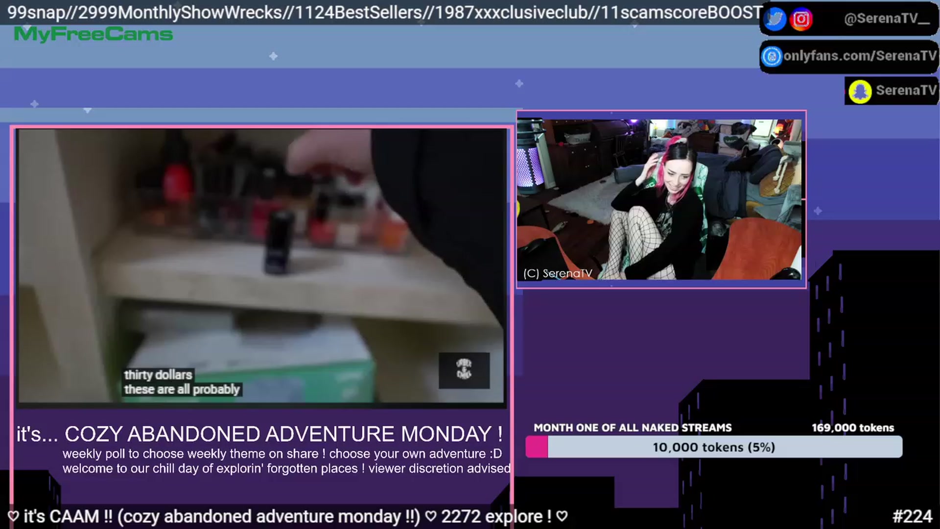 Gallery image thumbnail from serenatv's myfreecams stream on, 05/01/2023, 20:42 image 6 of 20