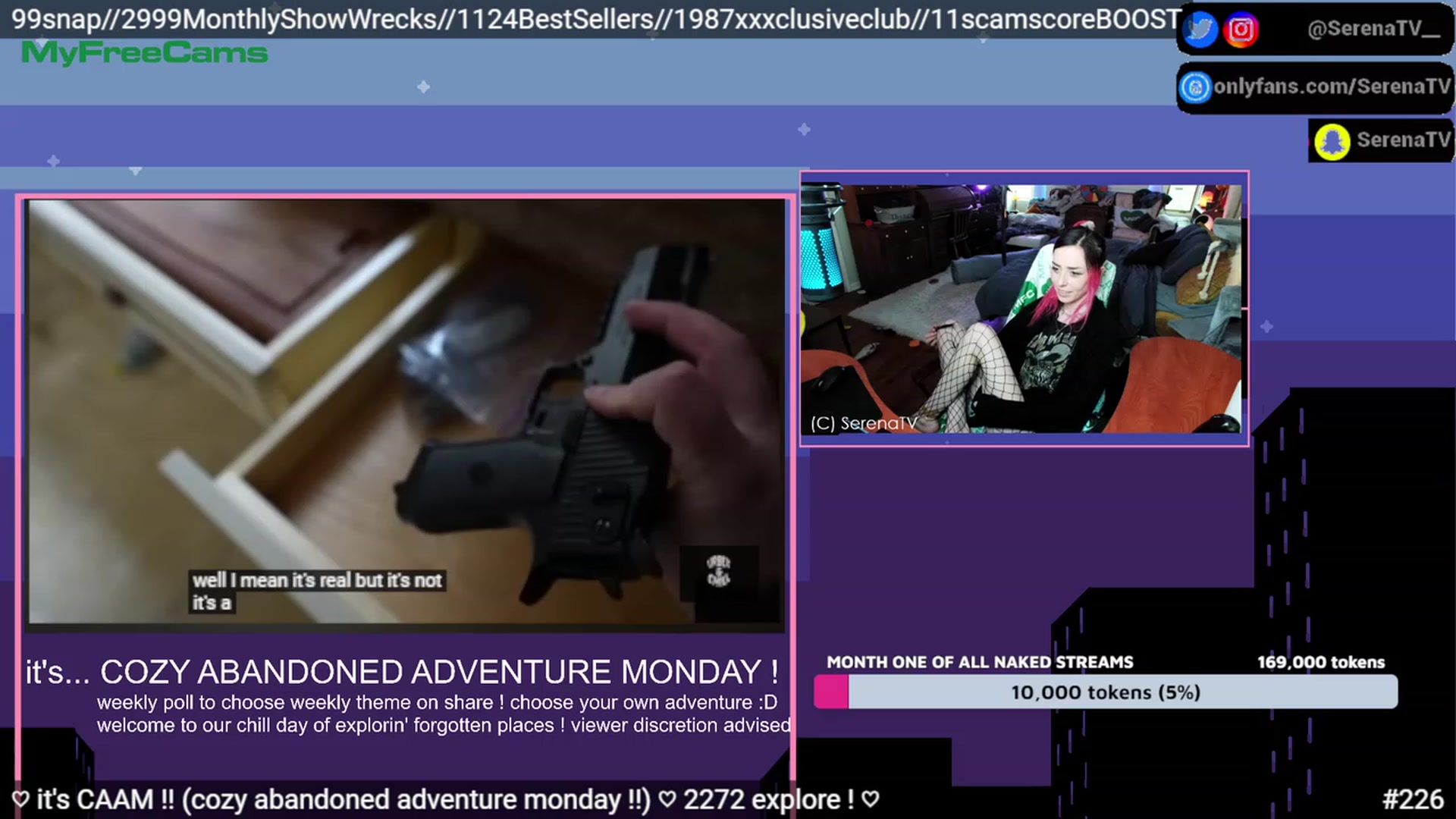 Gallery image thumbnail from serenatv's myfreecams stream on, 05/01/2023, 20:42 image 8 of 20
