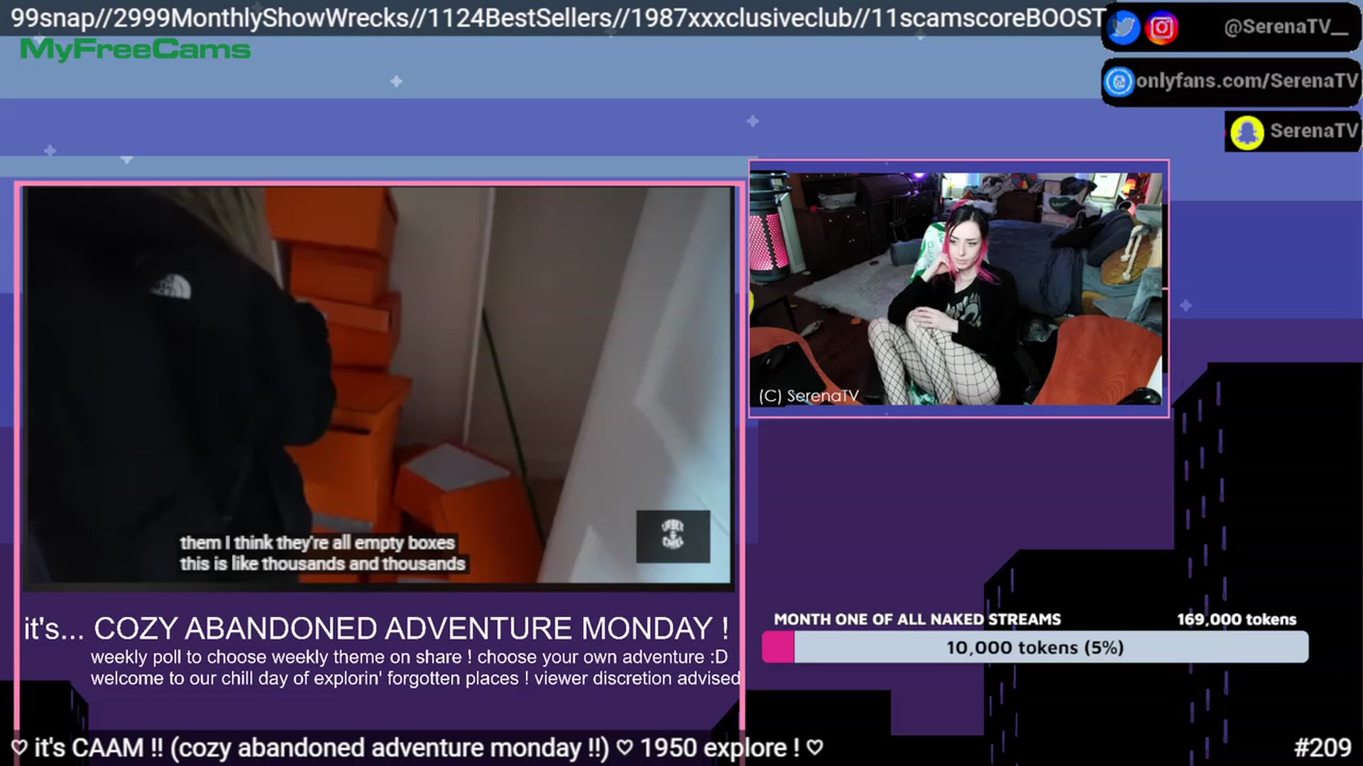 Gallery image thumbnail from serenatv's myfreecams stream on, 05/01/2023, 20:42 image 15 of 20