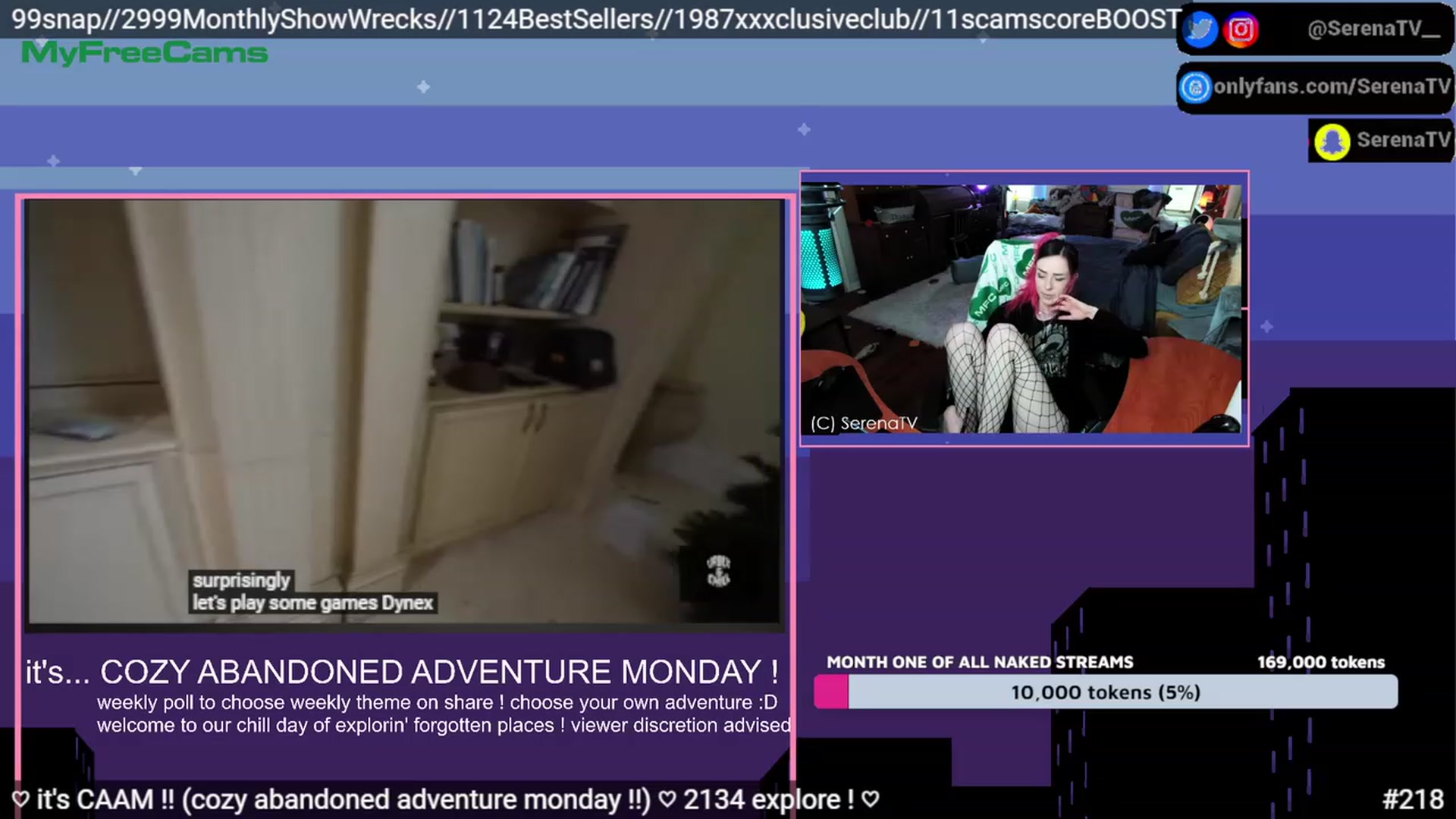Gallery image thumbnail from serenatv's myfreecams stream on, 05/01/2023, 20:42 image 9 of 20