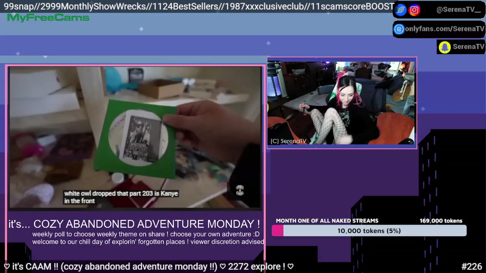 Gallery image thumbnail from serenatv's myfreecams stream on, 05/01/2023, 20:42 image 7 of 20