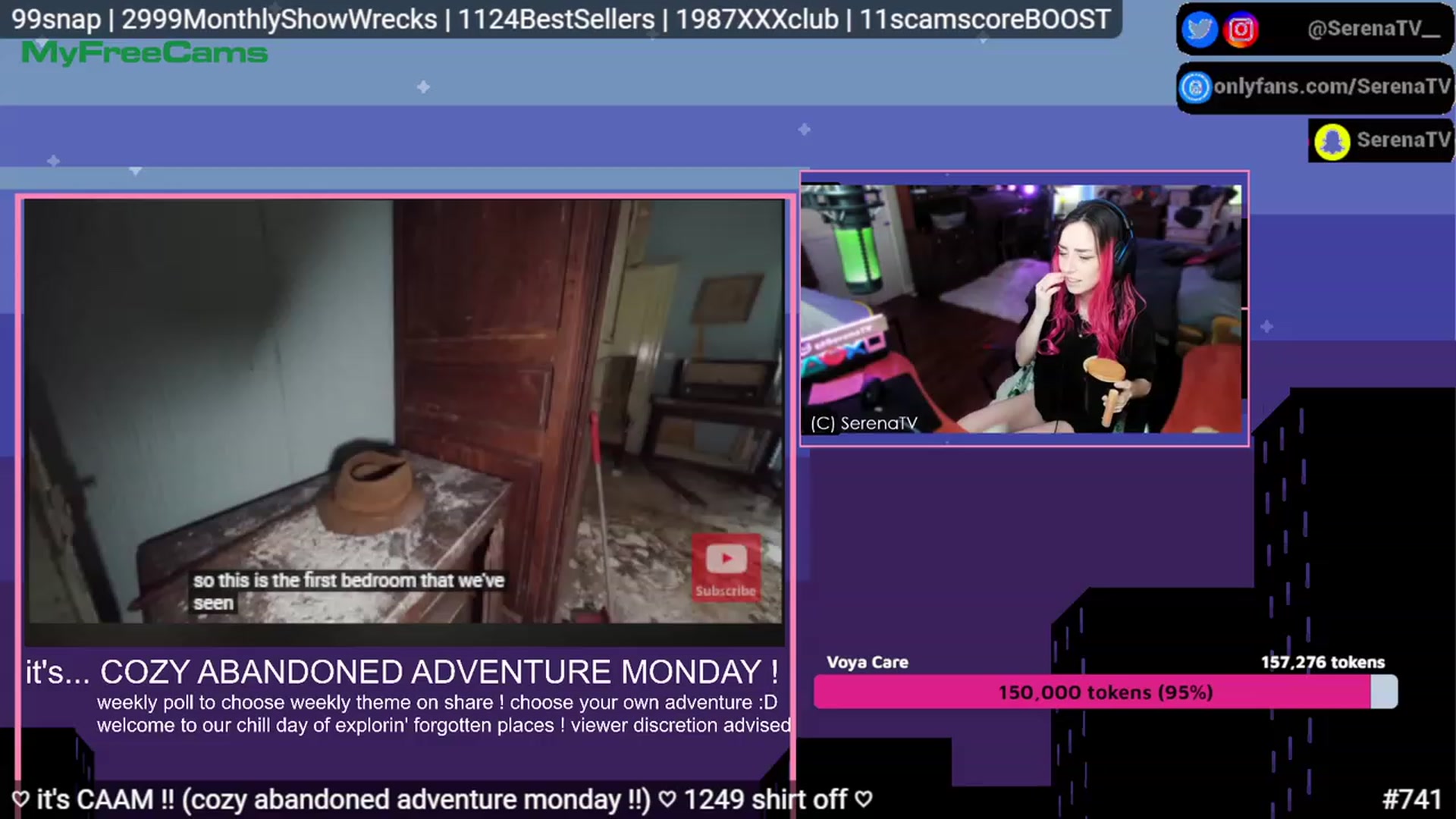 Gallery image thumbnail from serenatv's myfreecams stream on, 05/08/2023, 19:15 image 15 of 20