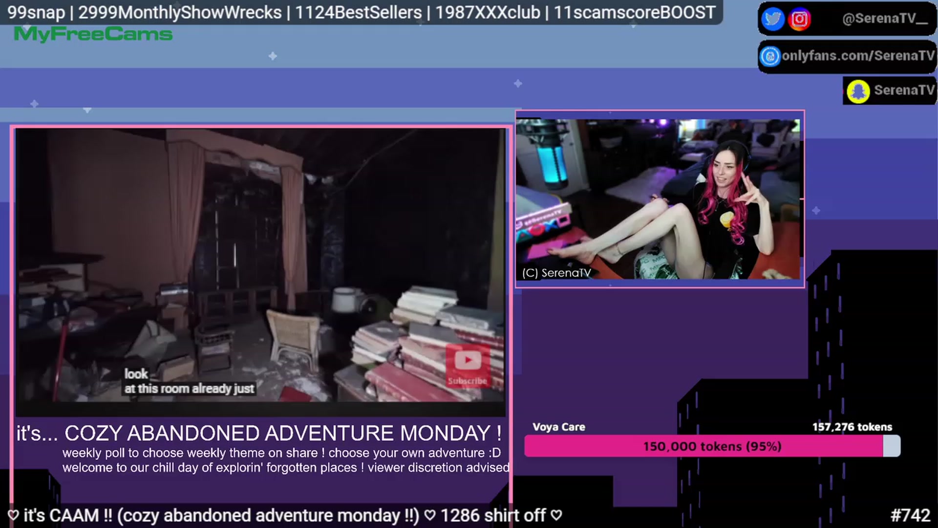 Gallery image thumbnail from serenatv's myfreecams stream on, 05/08/2023, 19:15 image 12 of 20