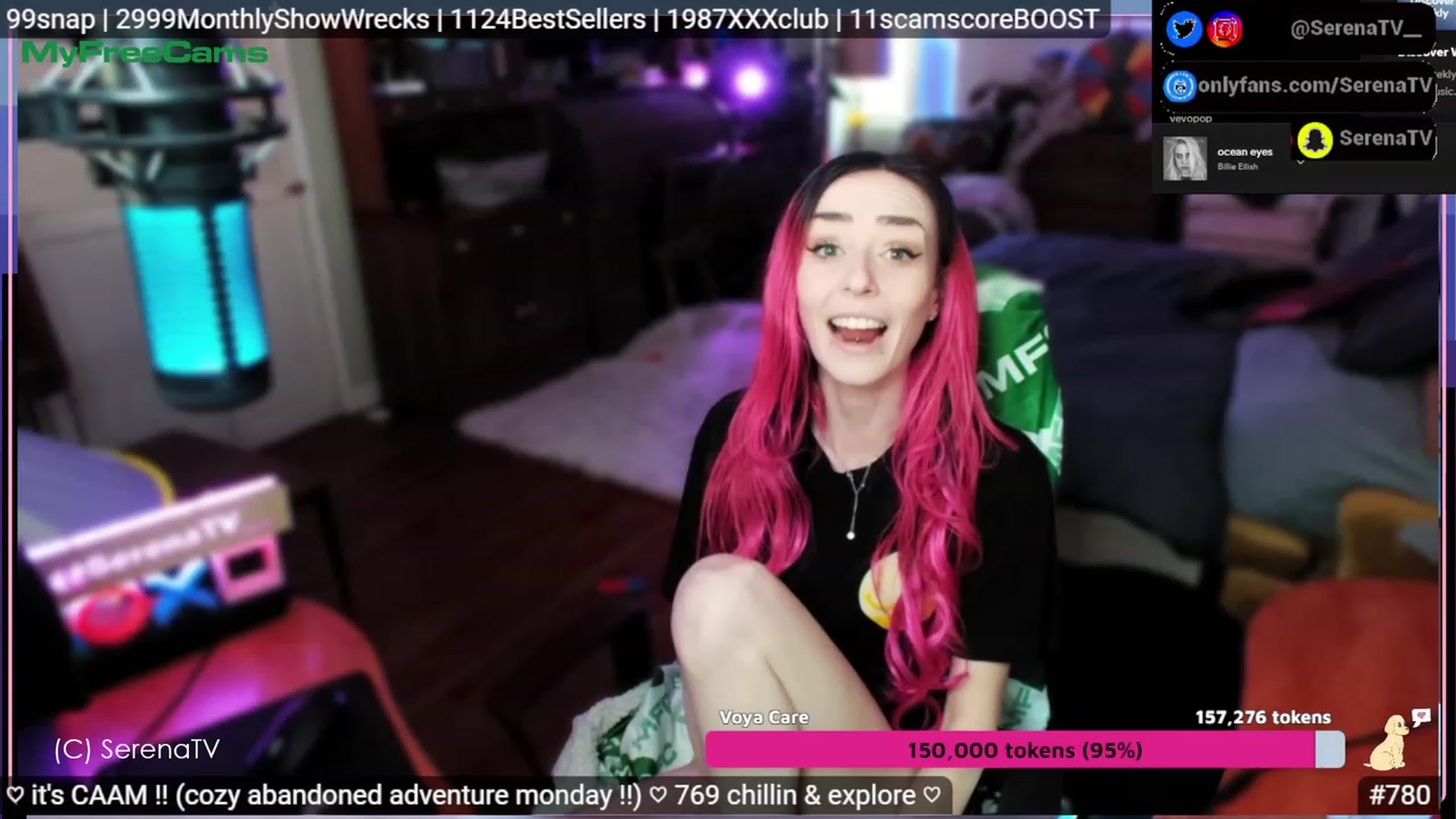 Gallery image thumbnail from serenatv's myfreecams stream on, 05/08/2023, 19:15 image 1 of 20