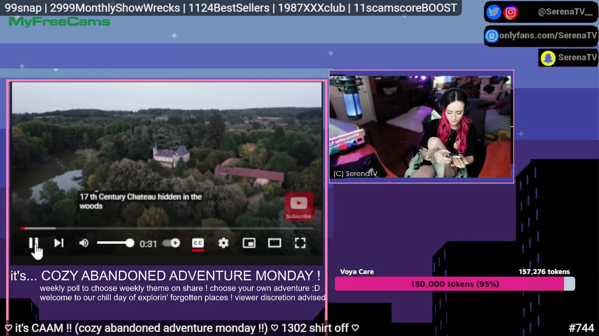 Gallery image thumbnail from serenatv's myfreecams stream on, 05/08/2023, 19:15 image 10 of 20